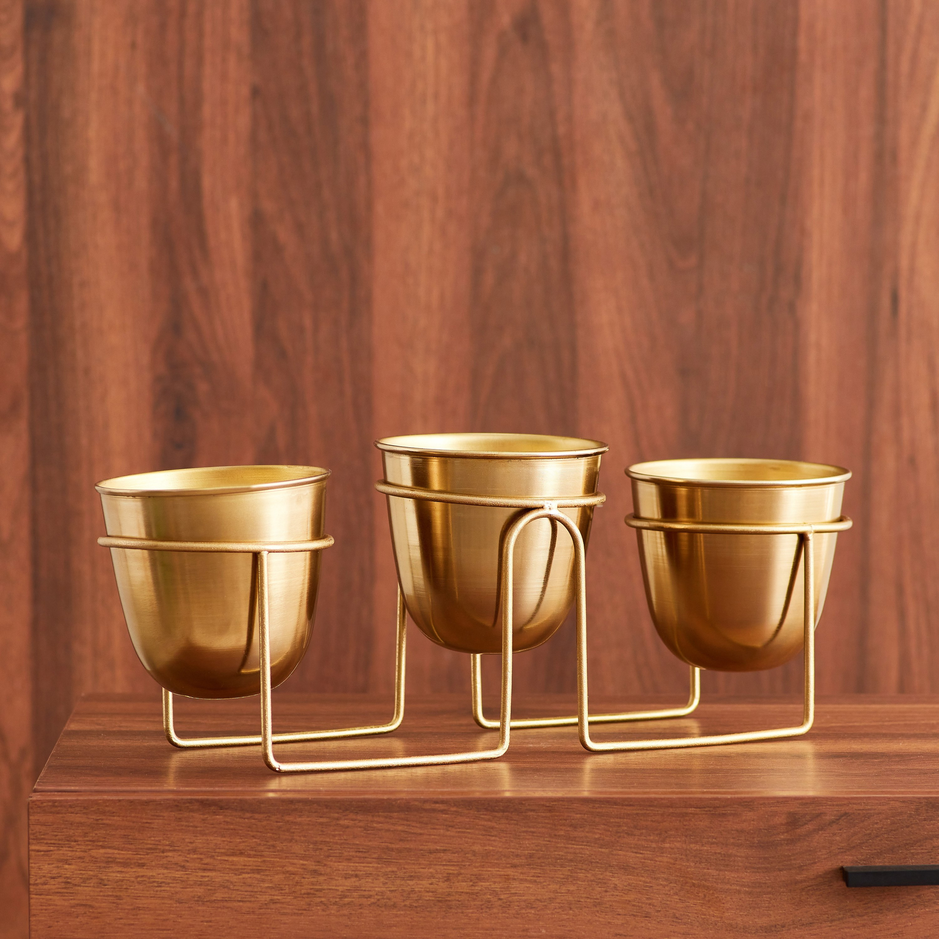 طقم إناء زرع 3 قطع معدني مع حامل من ايس - 14 سم-hbxhomeware-hbxdecorandfurnishings-image-2