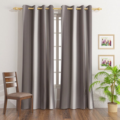 Sera Extra Long Jacquard Blackout Curtain Pair - 140x300 cms