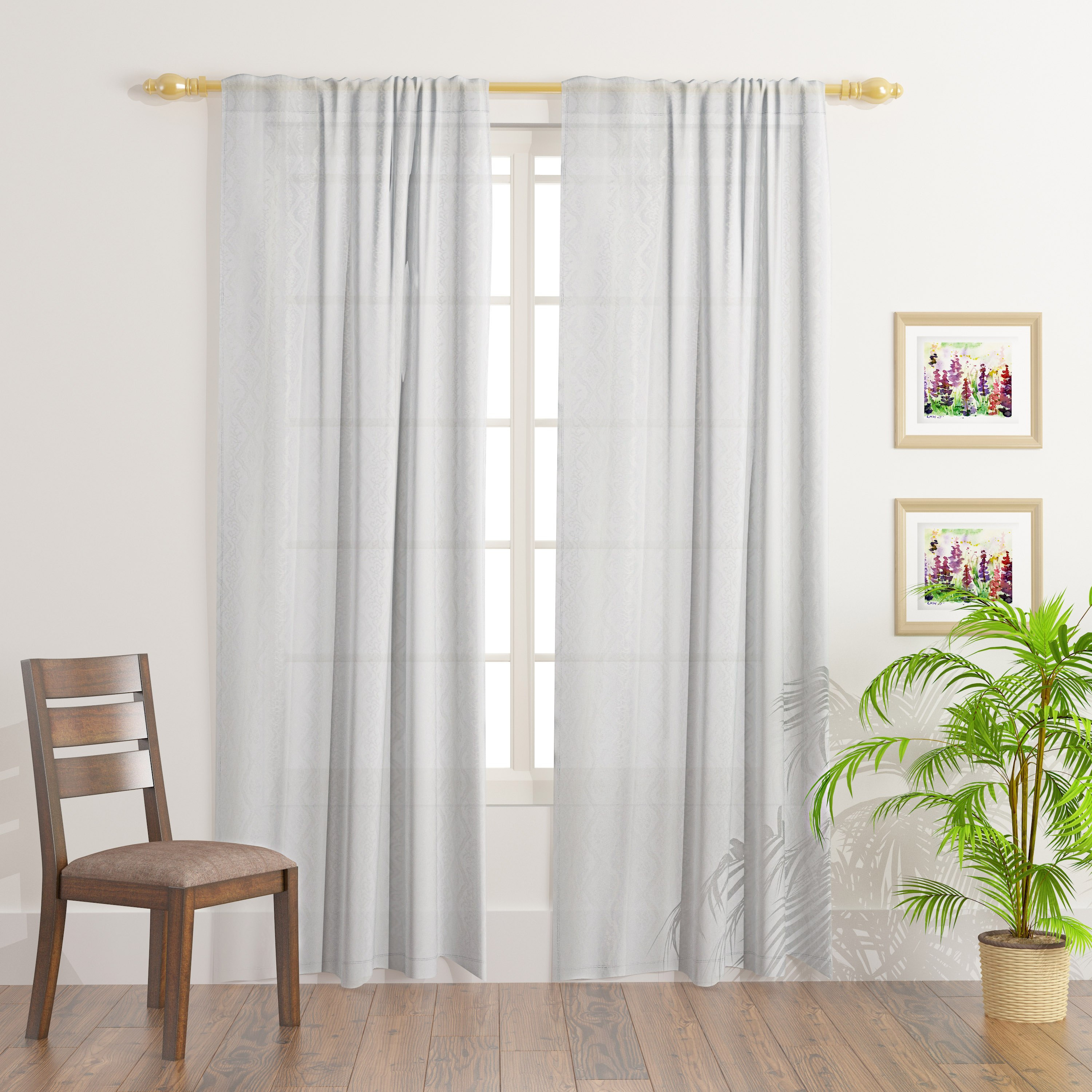 طقم ستائر شبكية قطعتين لوك من راين - 140x240 سم-PROMO_HB_AE_B1G1_250925-image-1