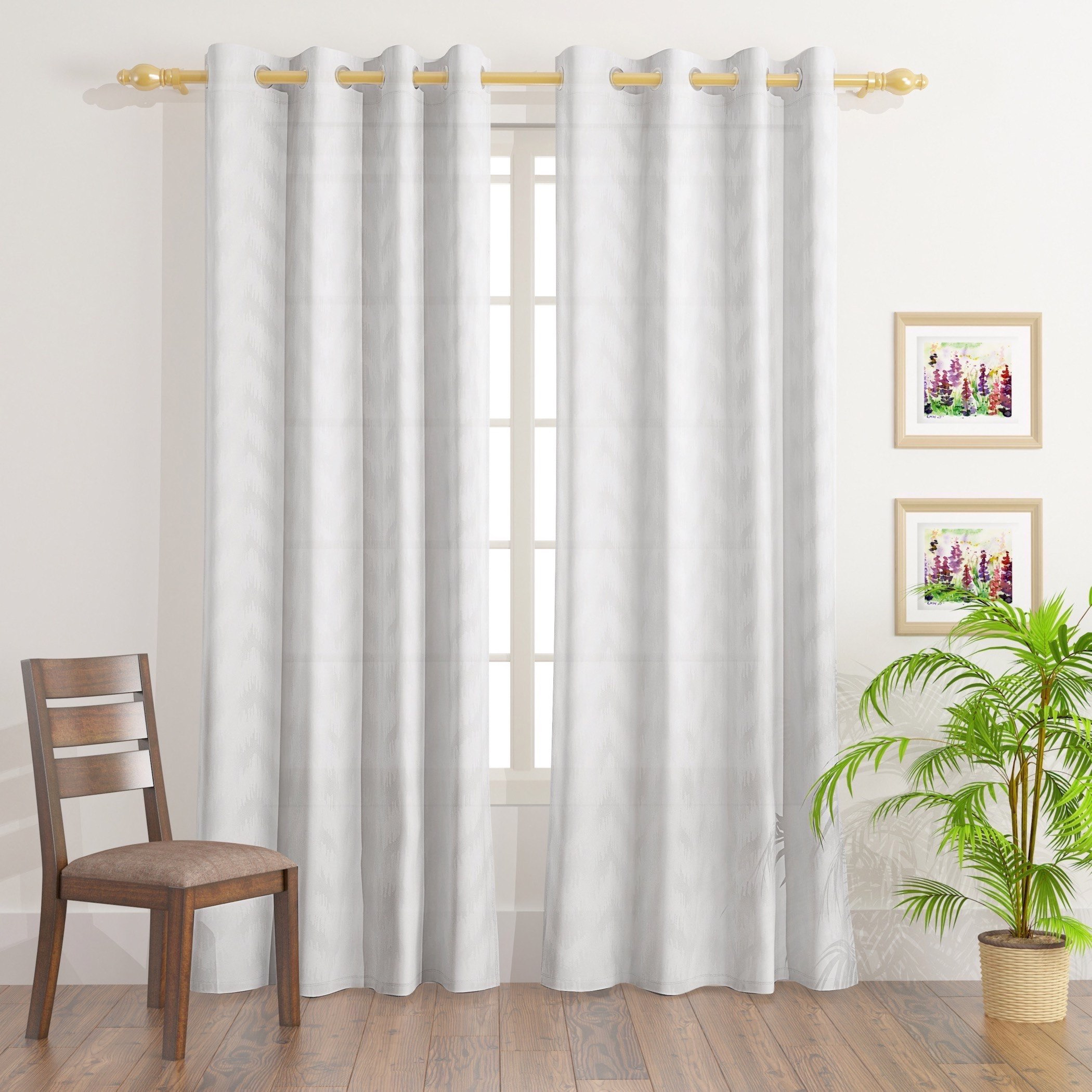 Lusture 2-Piece Sheer Curtain Set - 140x240 cm-hbxhomeware-hbxdecorandfurnishings-image-1