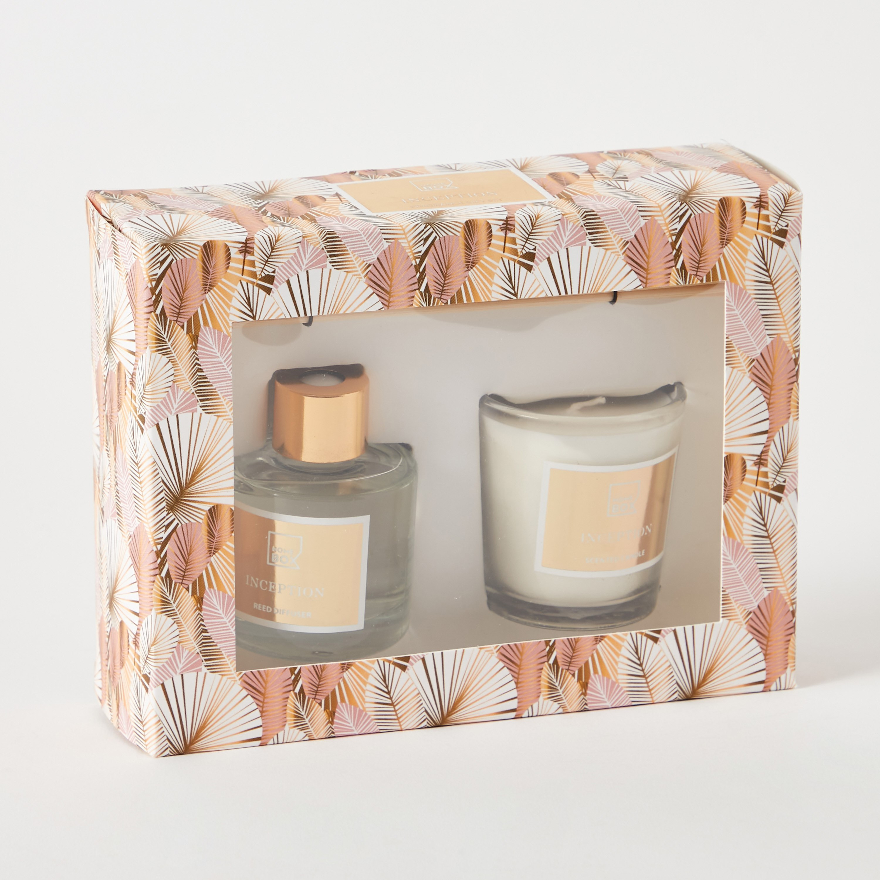 مجموعة هدايا عطرية شمعة وموزع عطور بأعواد إنسبشن من كلير-hbxbedroom-homefragrance-diffusers-image-6