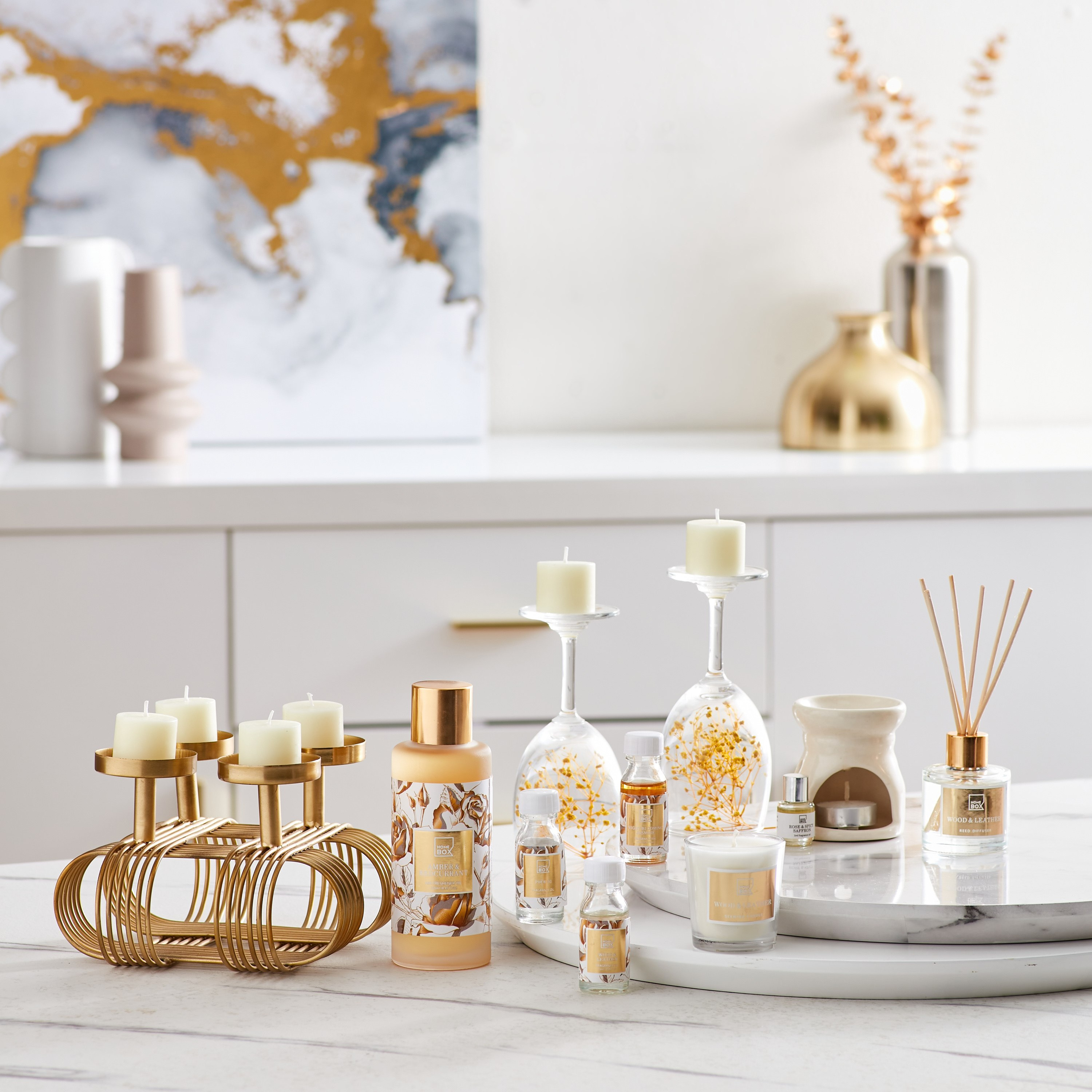 Claire Wood and Leather Reed Diffuser and Candle Fragrance Gift Set-hbxbedroom-homefragrance-diffusers-image-5