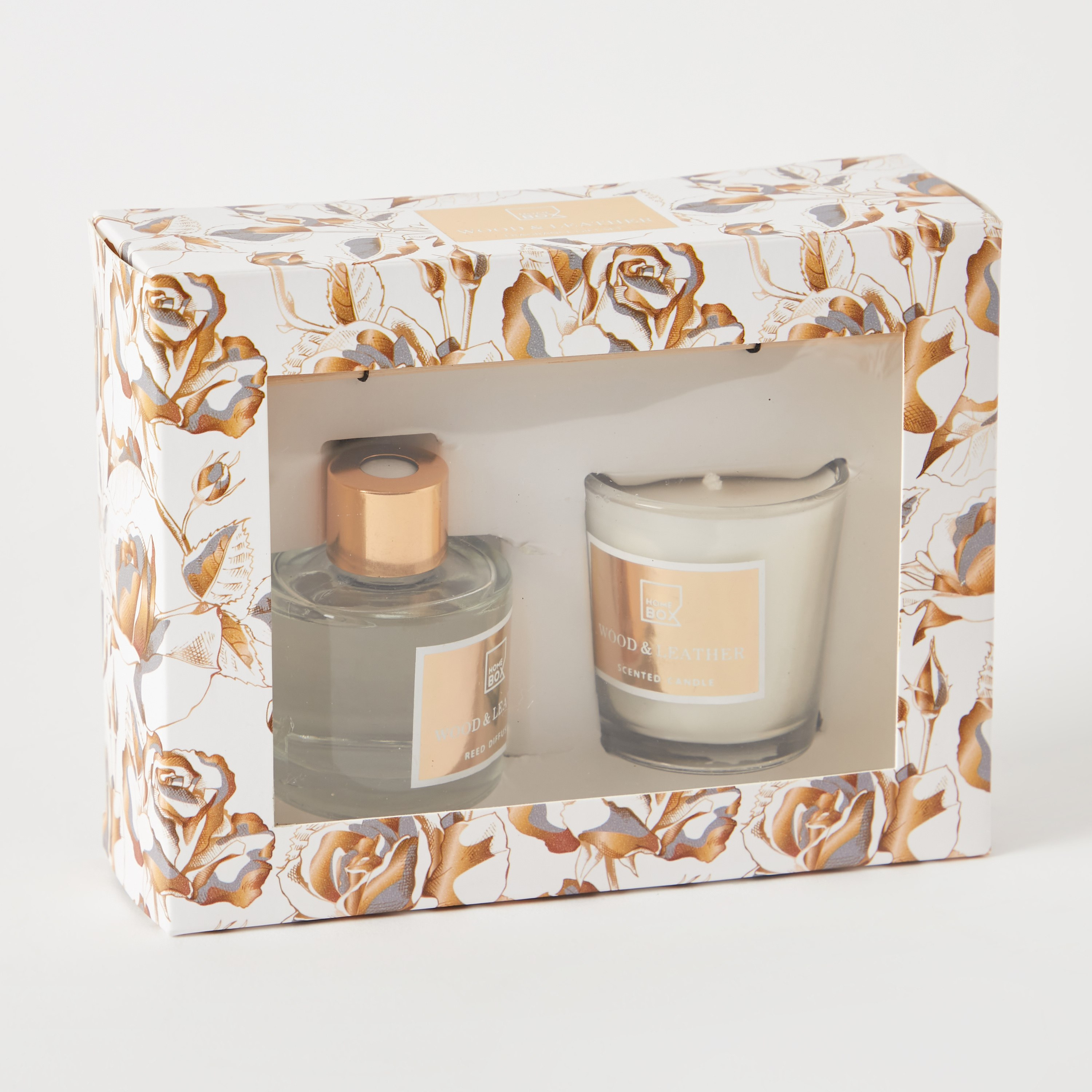 Claire Wood and Leather Reed Diffuser and Candle Fragrance Gift Set-hbxbedroom-homefragrance-diffusers-image-6