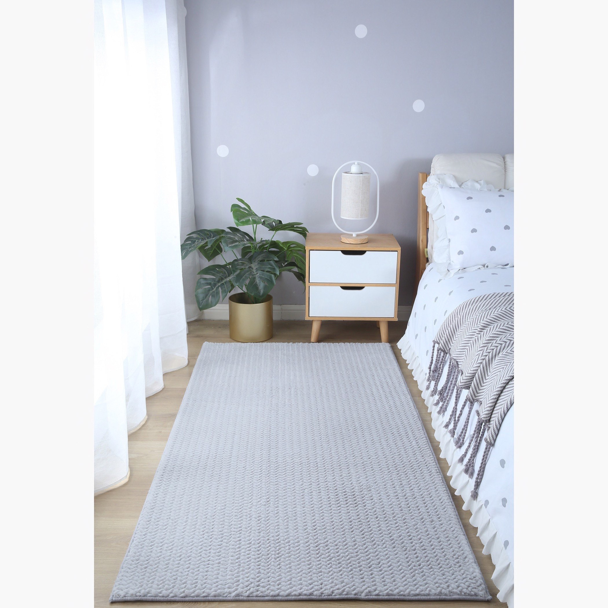 سجادة فرو أرنب صناعي - بوب كورن - 150x80 سم-hbxdecorandfurnishings-floorcoverings-rugs-image-1