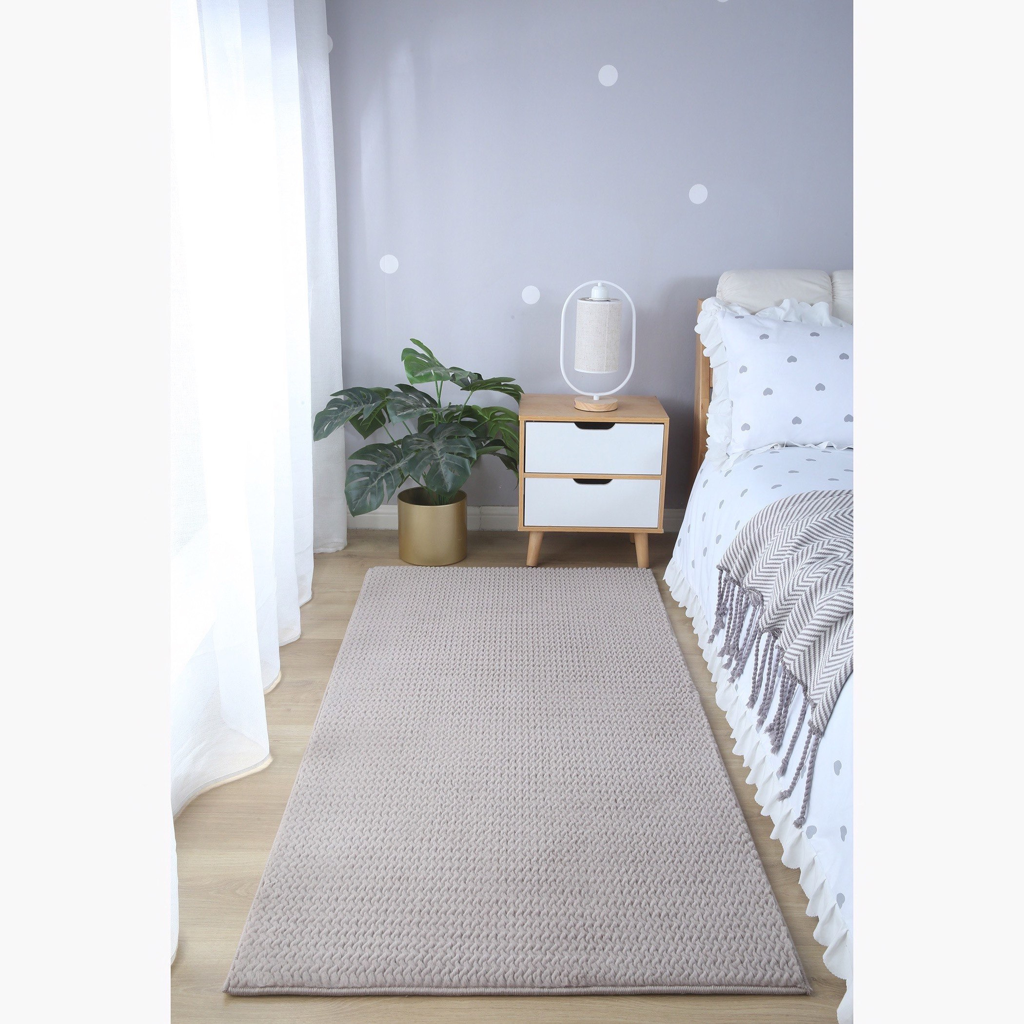 سجادة فرو أرنب صناعي - بوب كورن - 150x80 سم-hbxdecorandfurnishings-floorcoverings-rugs-image-1