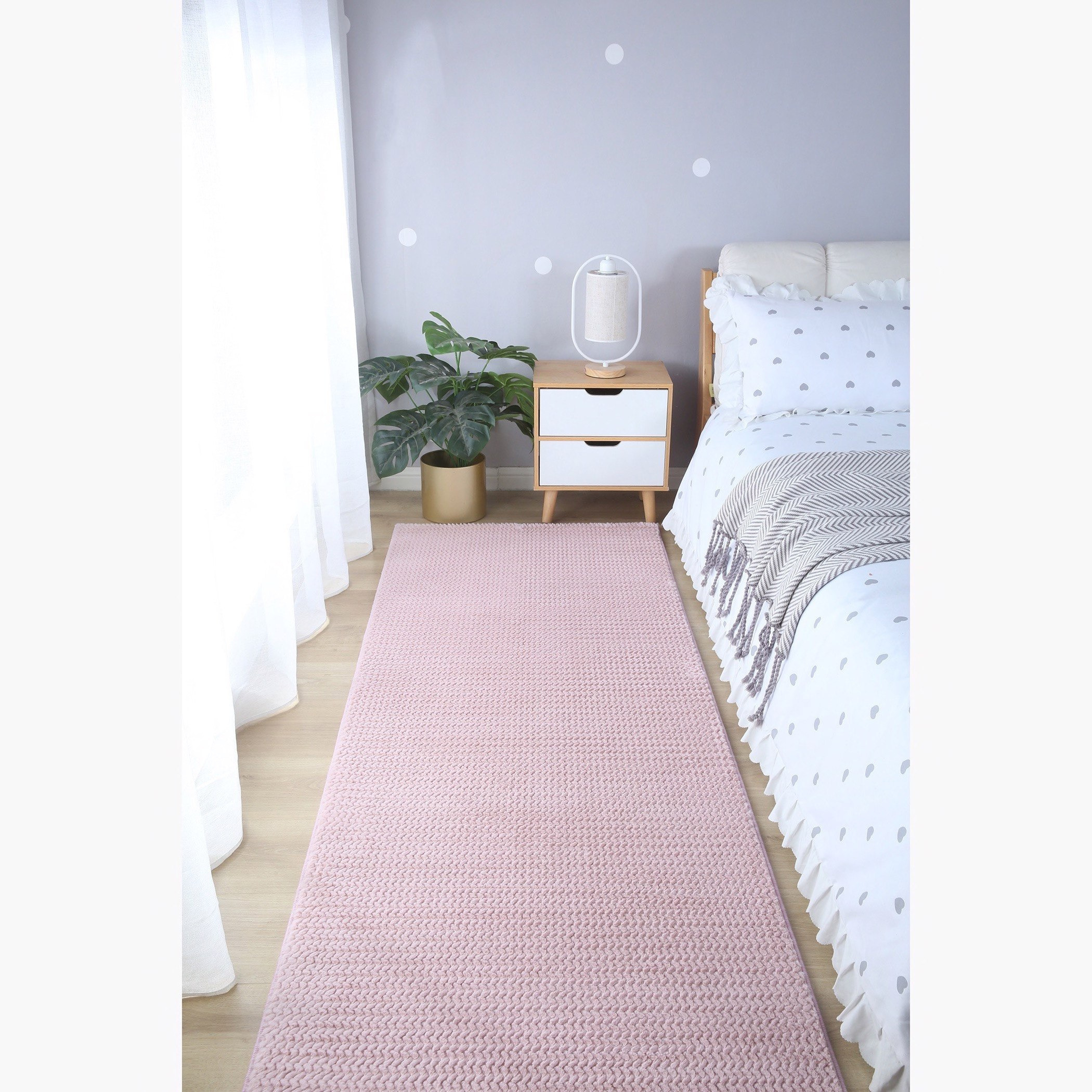 سجادة فرو أرنب صناعي - بوب كورن - 230x80 سم-hbxdecorandfurnishings-floorcoverings-rugs-image-1
