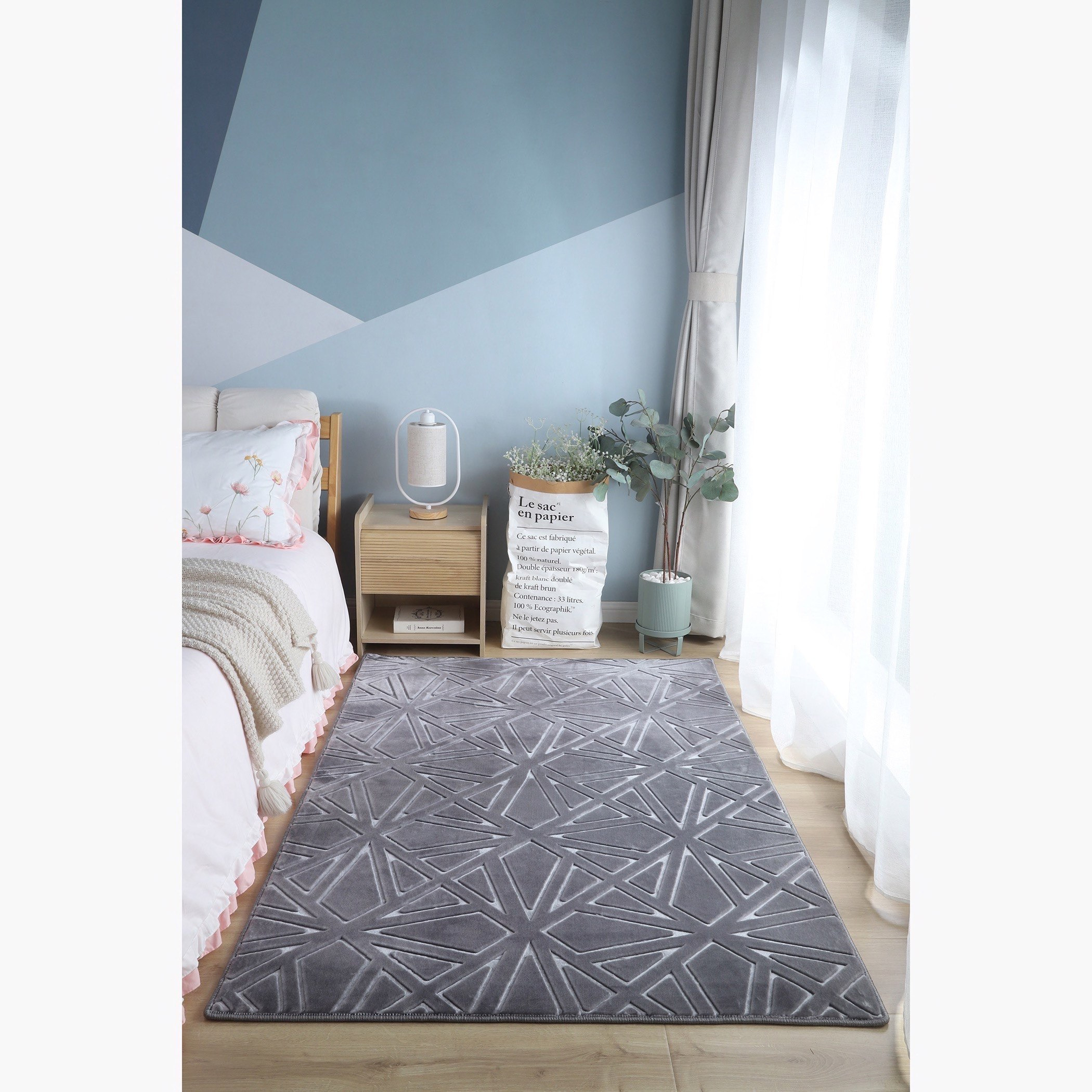 سجادة فرو أرنب صناعي من راشيل - 160x110 سم-hbxdecorandfurnishings-floorcoverings-rugs-image-1
