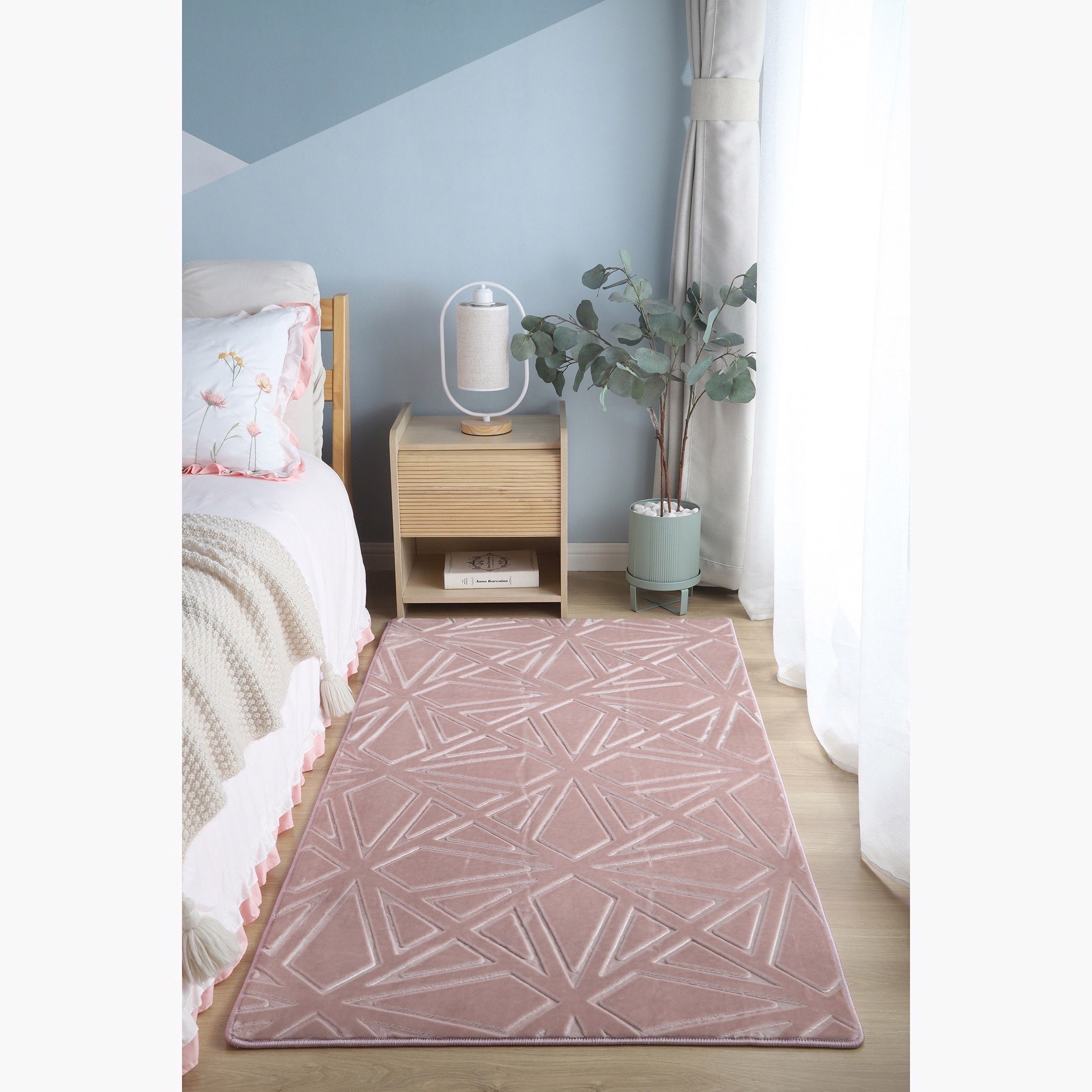 سجادة فرو أرنب صناعي من راشيل - 80x150 سم-hbxdecorandfurnishings-floorcoverings-rugs-image-1