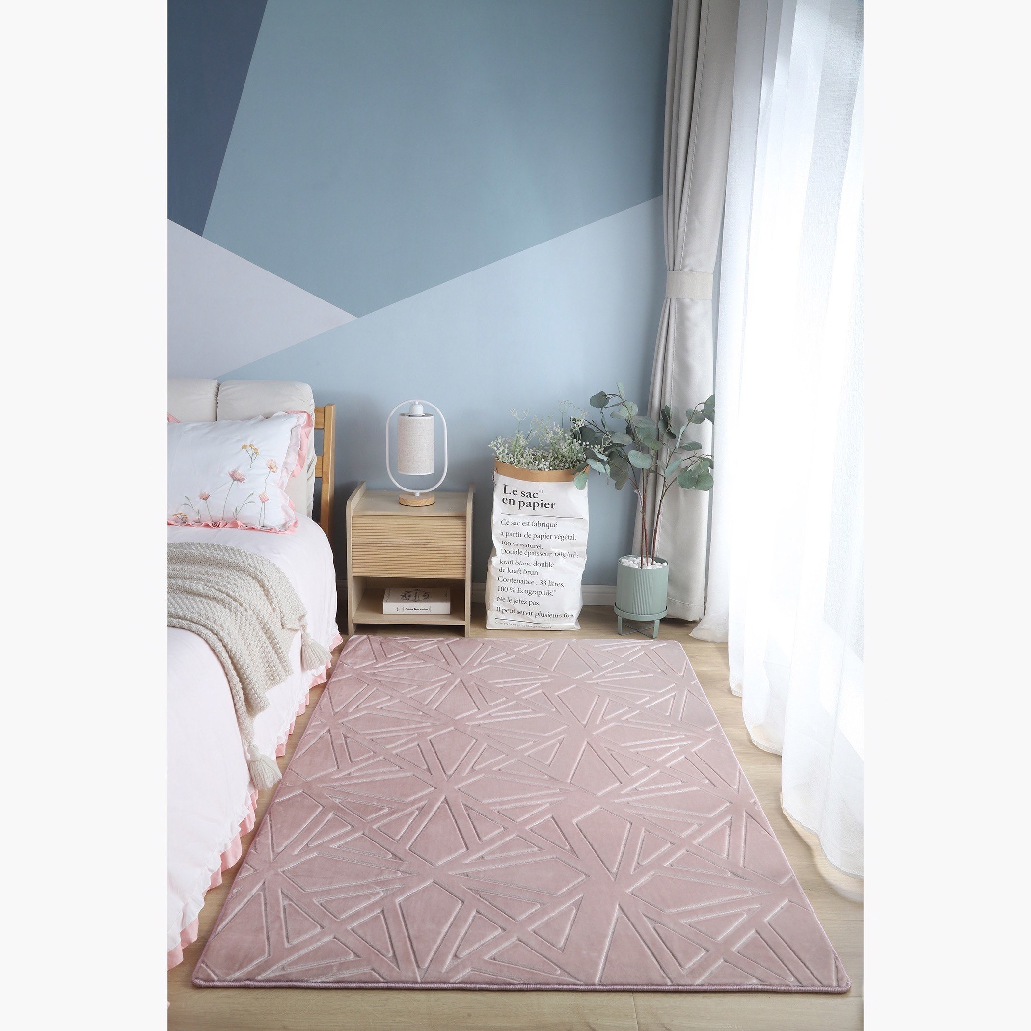 سجادة فرو أرنب صناعي من راشيل - 160x110 سم-hbxdecorandfurnishings-floorcoverings-rugs-image-1