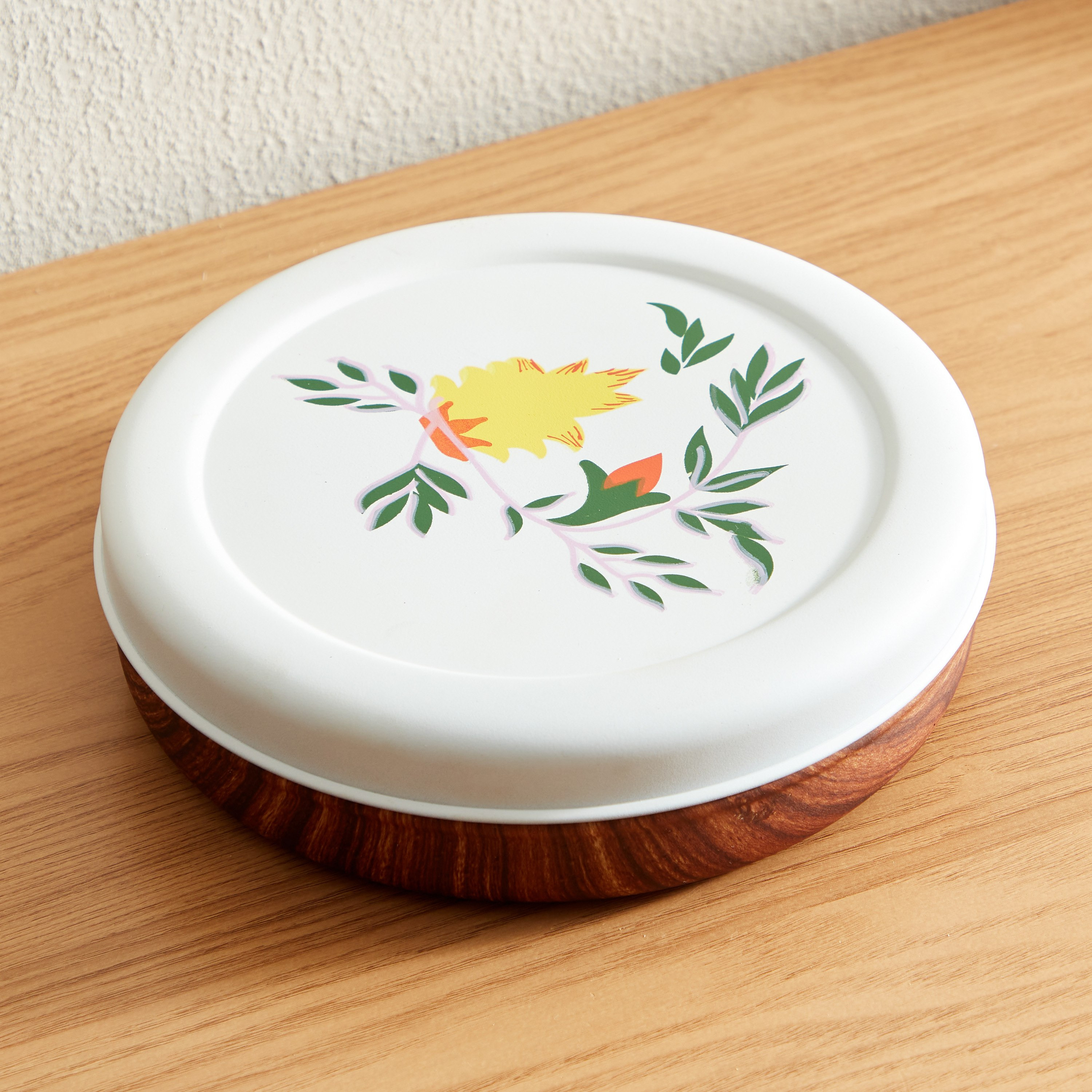 حاوية مسطحة ستانلس ستيل بلمسة نهائية خشبية - 1.15 لتر-hbxhomeware-hbxkitchen-image-2