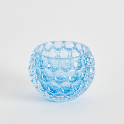 Pine Glass Tealight Holder - 8x6 cms