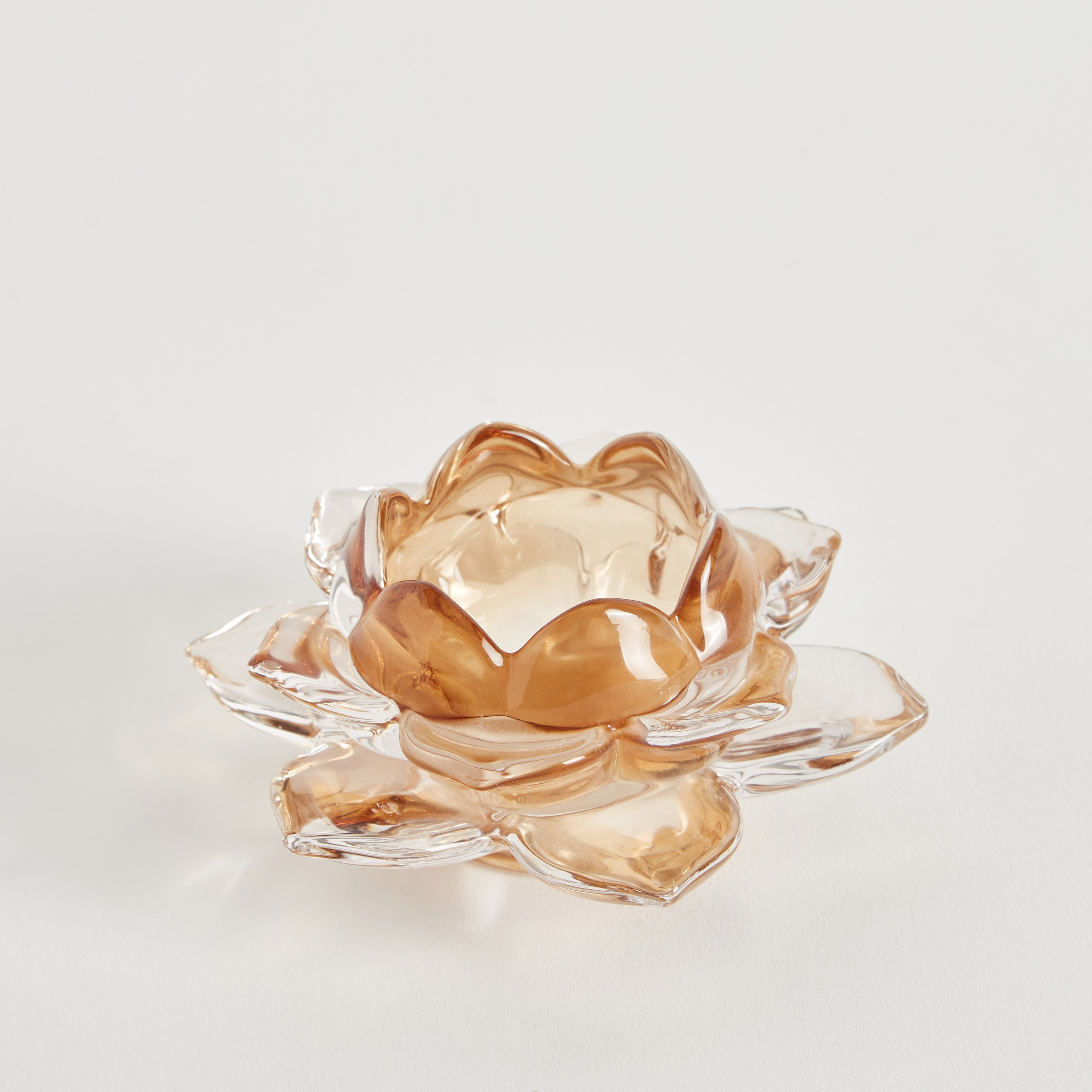 Lotus Glass Tealight Holder - 11.5x10x5 cm-hbxlivingroom-decorandaccessories-candleholders-image-6