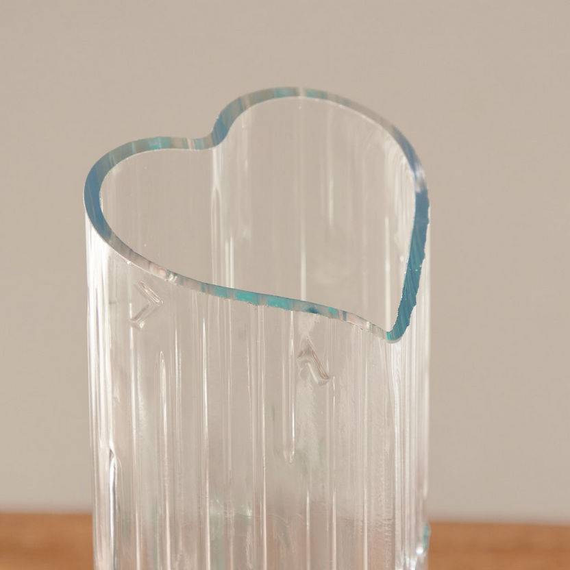 Atlanta Heart Glass Vase - 10x25.5 cm-Vases-image-3