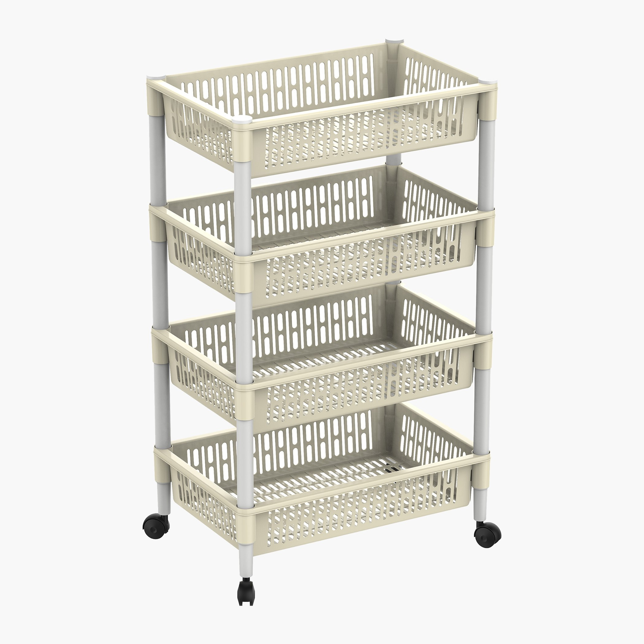 رف تخزين متعدد الأغراض 4 مستويات من كوزموبلاست - 45x30x89 سم-hbxhomeware-hbxkitchen-image-1