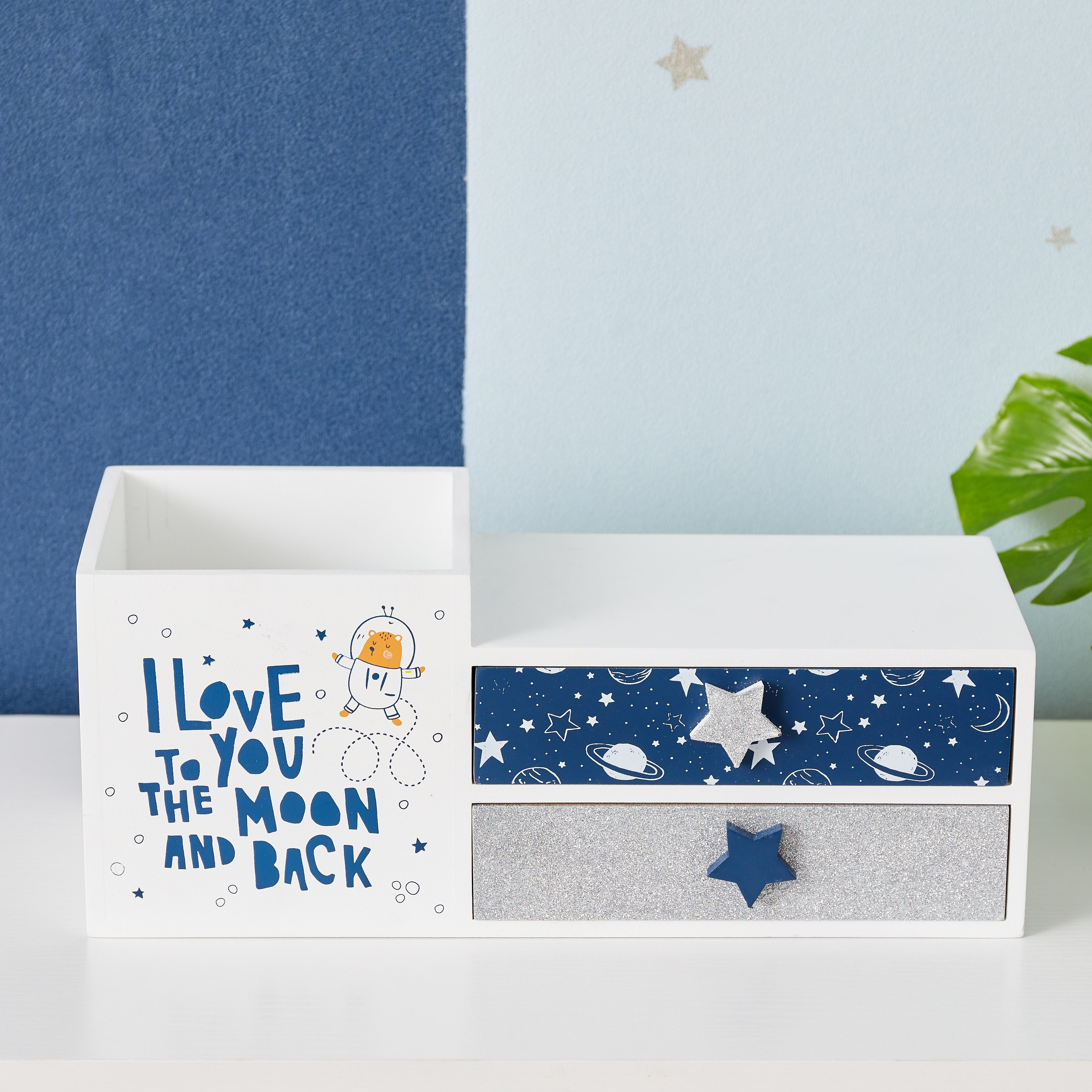 Bonjour Cosmic Moon Stationery Holder - 29.5x13x12 cm-hbxhomeware-hbxkidsandyouth-image-2
