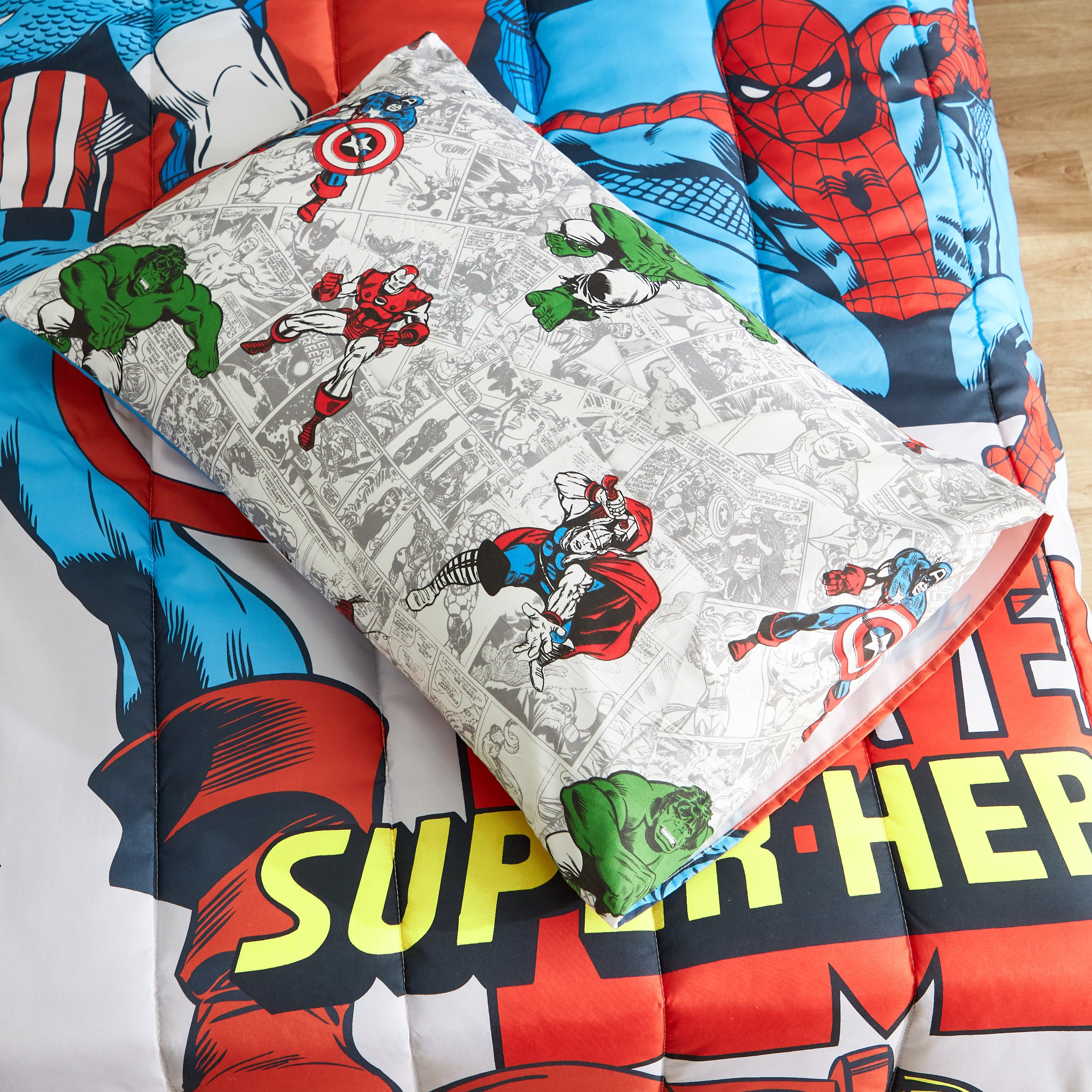 طقم لحاف فردي قطعتين من أفينجرز - 220x135 سم-hbxhomeware-hbxkidsandyouth-image-3