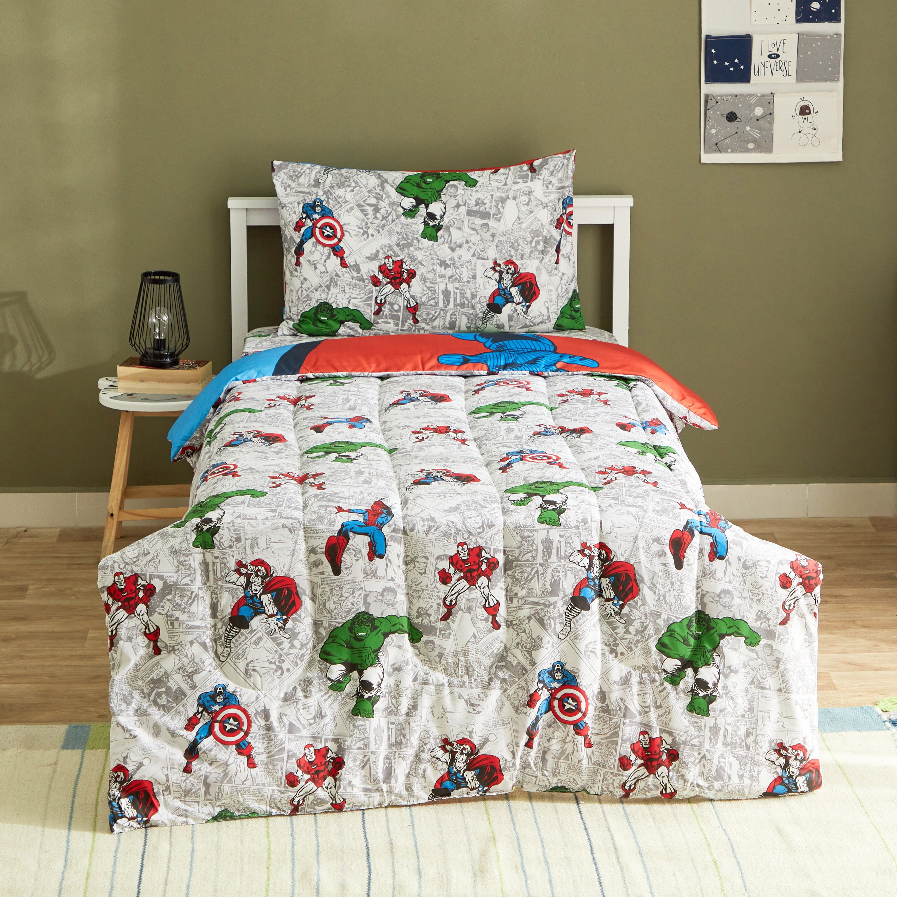 طقم لحاف فردي قطعتين من أفينجرز - 220x135 سم-hbxhomeware-hbxkidsandyouth-image-8