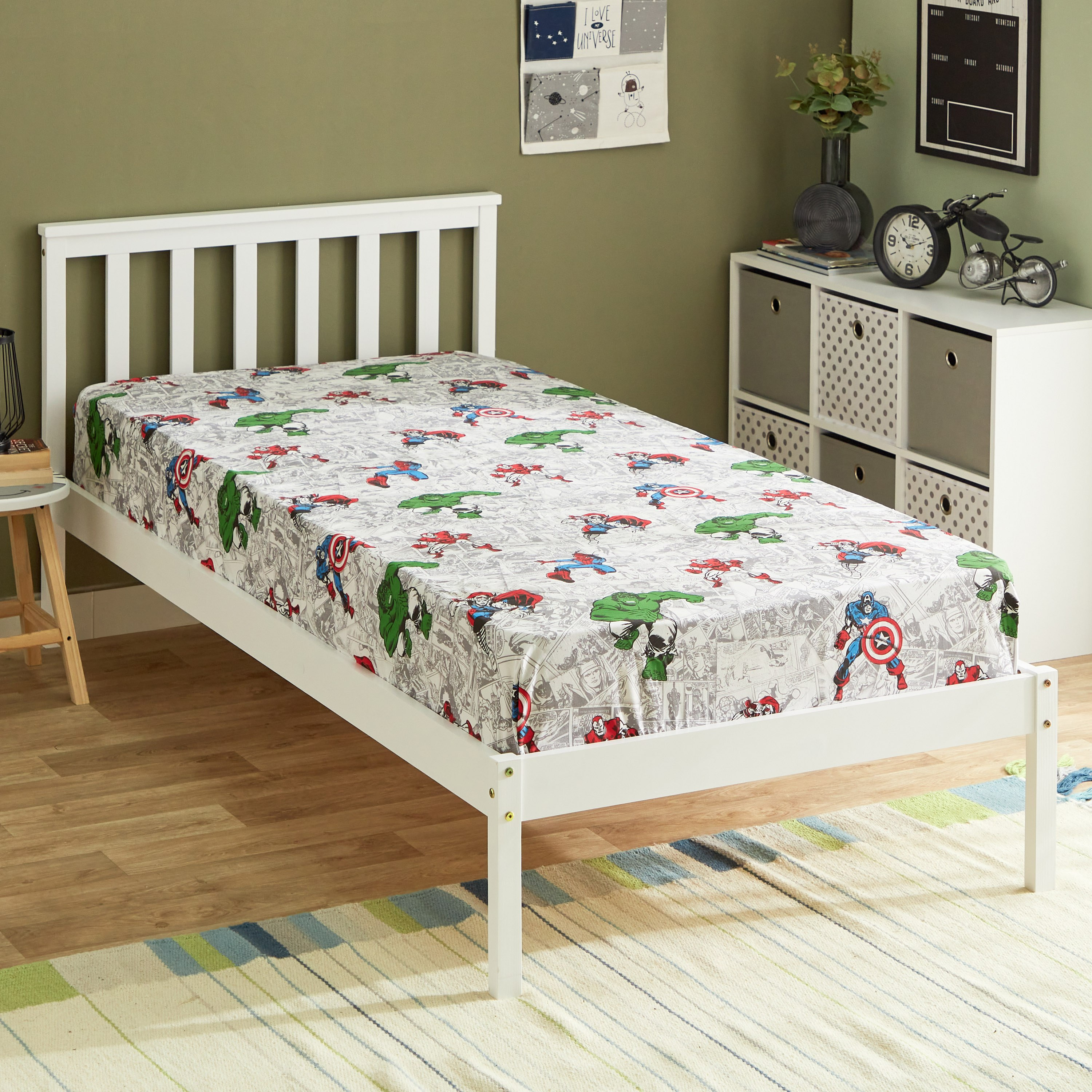 شرشف مطاطي فردي من أفينجرز - 90x200+25 سم-hbxhomeware-hbxkidsandyouth-image-1