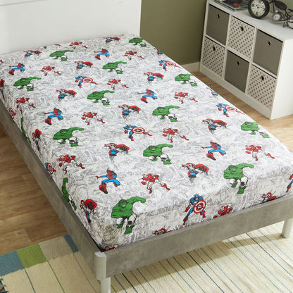 Avengers Twin Fitted Sheet - 120x200+25 cms