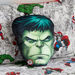 Avengers Hulk Shaped Cushion with LED - 40x35 cm-Filled Cushions-thumbnailMobile-0
