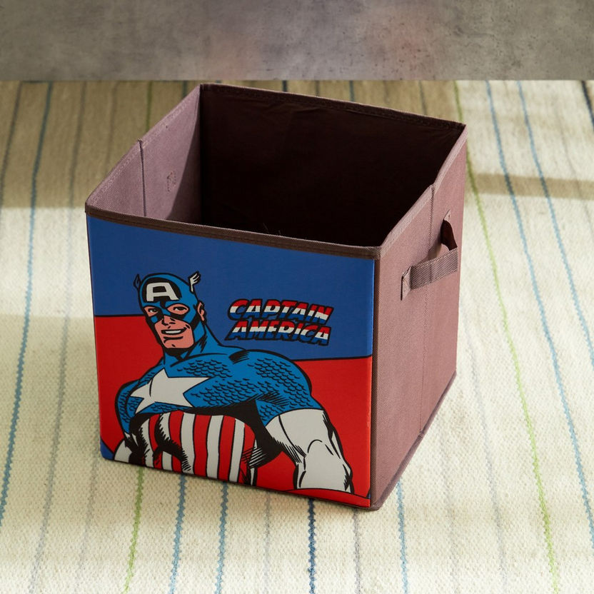 Avengers Captain America Folding Storage Box - 26.6x26.6x26.6 cm-Boxes and Baskets-image-1