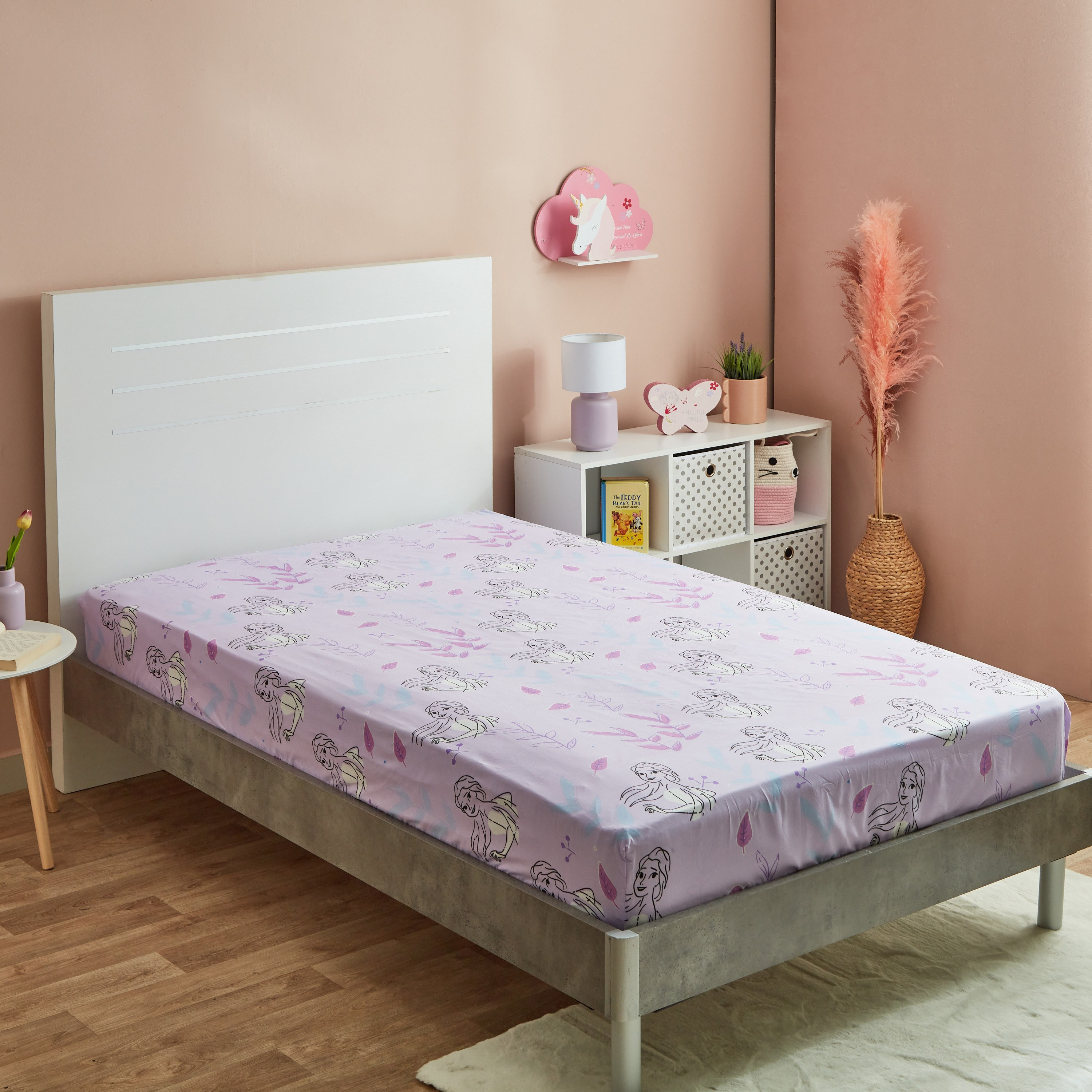 شرشف مطاطي مزدوج من فروزن - 120x200+25 سم-hbxhomeware-bedding-fittedsheets-image-1
