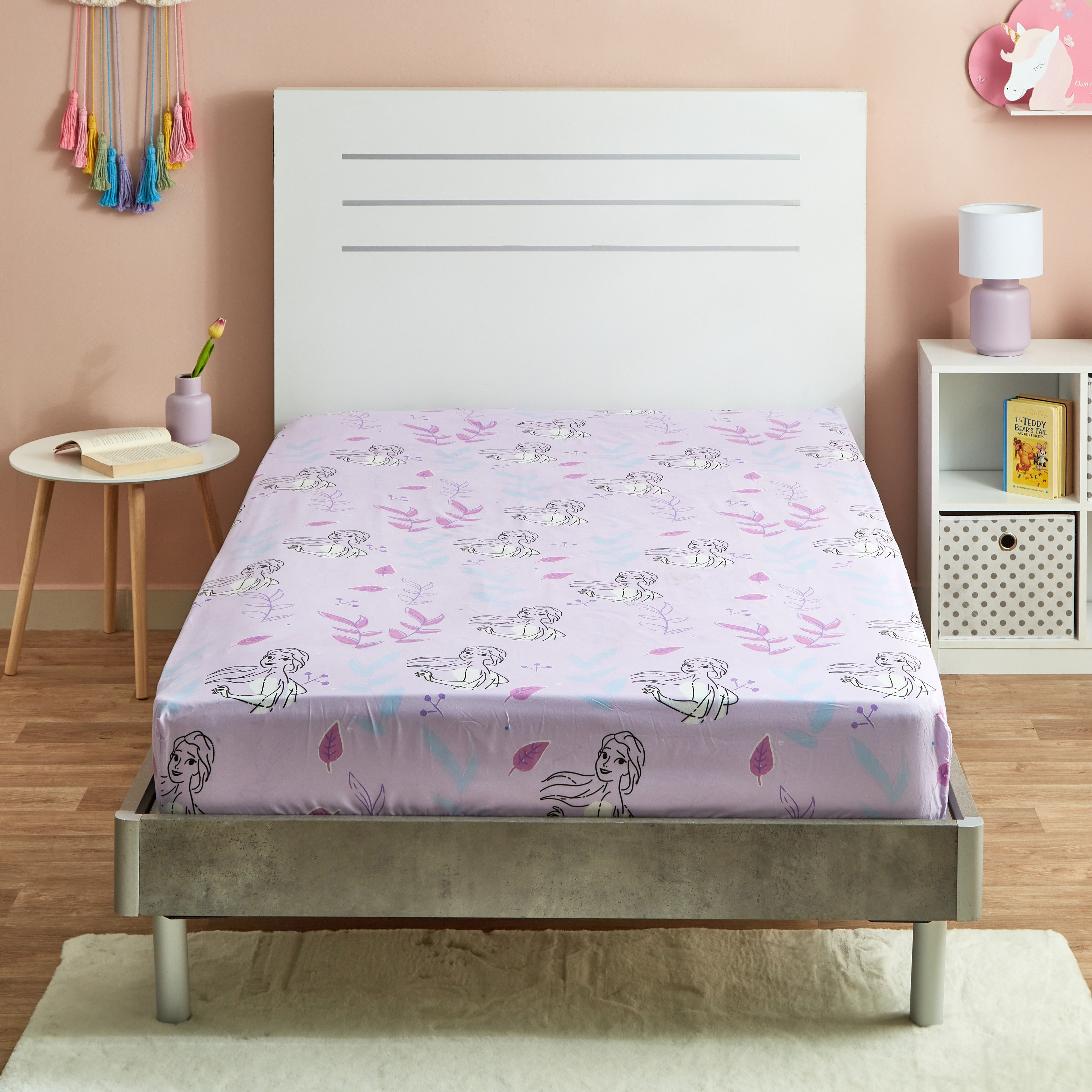 شرشف مطاطي مزدوج من فروزن - 120x200+25 سم-hbxhomeware-bedding-fittedsheets-image-2