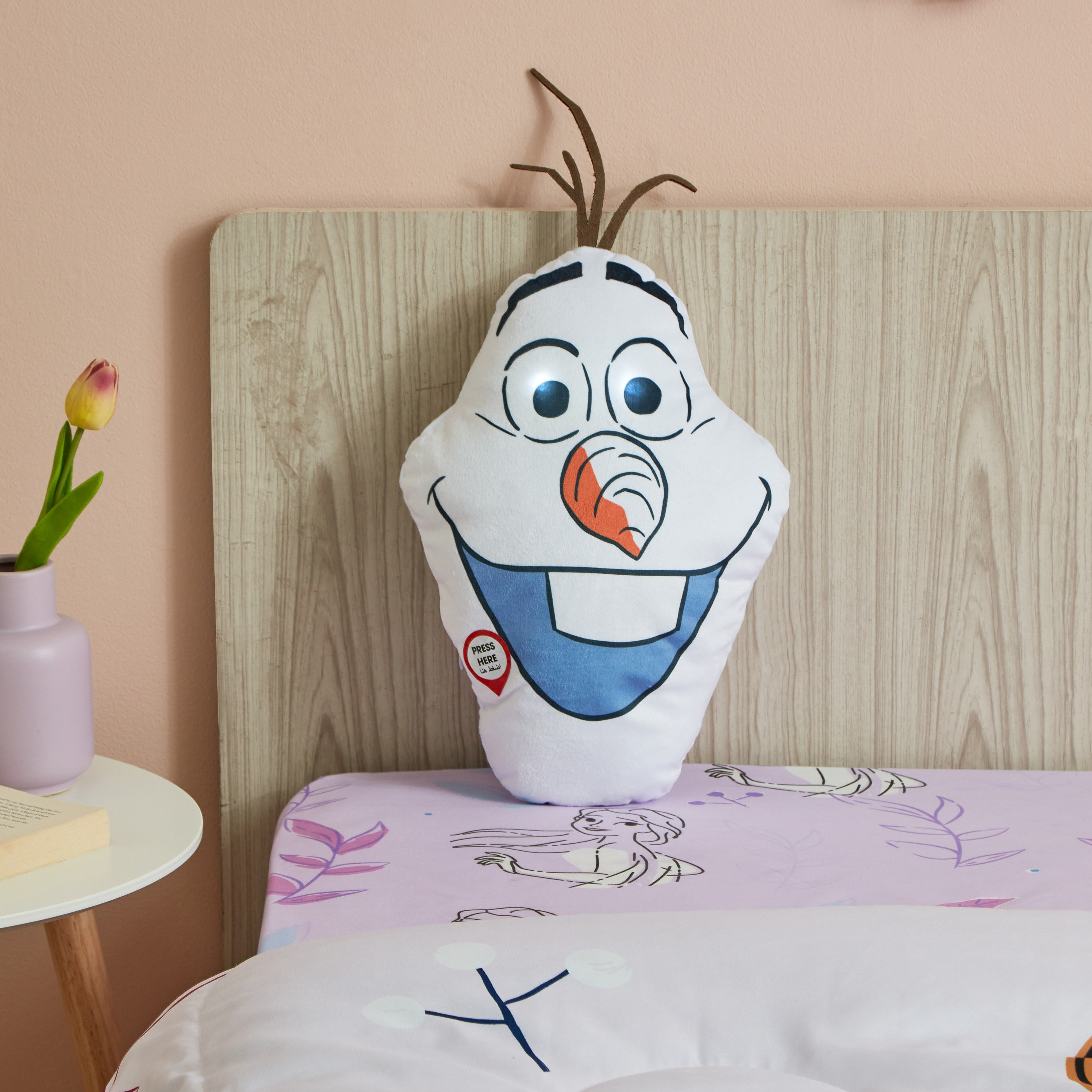 Frozen Olaf Shaped Cushion with LED - 40x30 cm-hbxhomeware-hbxkidsandyouth-image-2