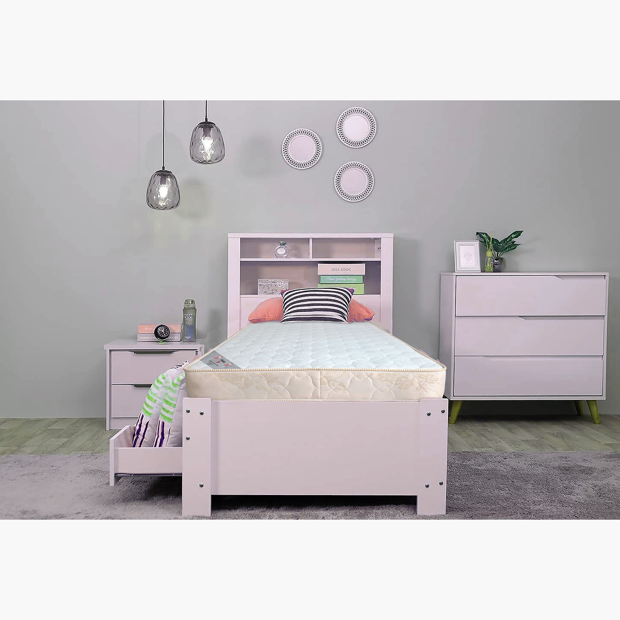 مرتبة كينج إسفنج بنوابض حلزونية من آي بولس - 180x200x22 سم-hbxfurniture-mattresses-king-image-3