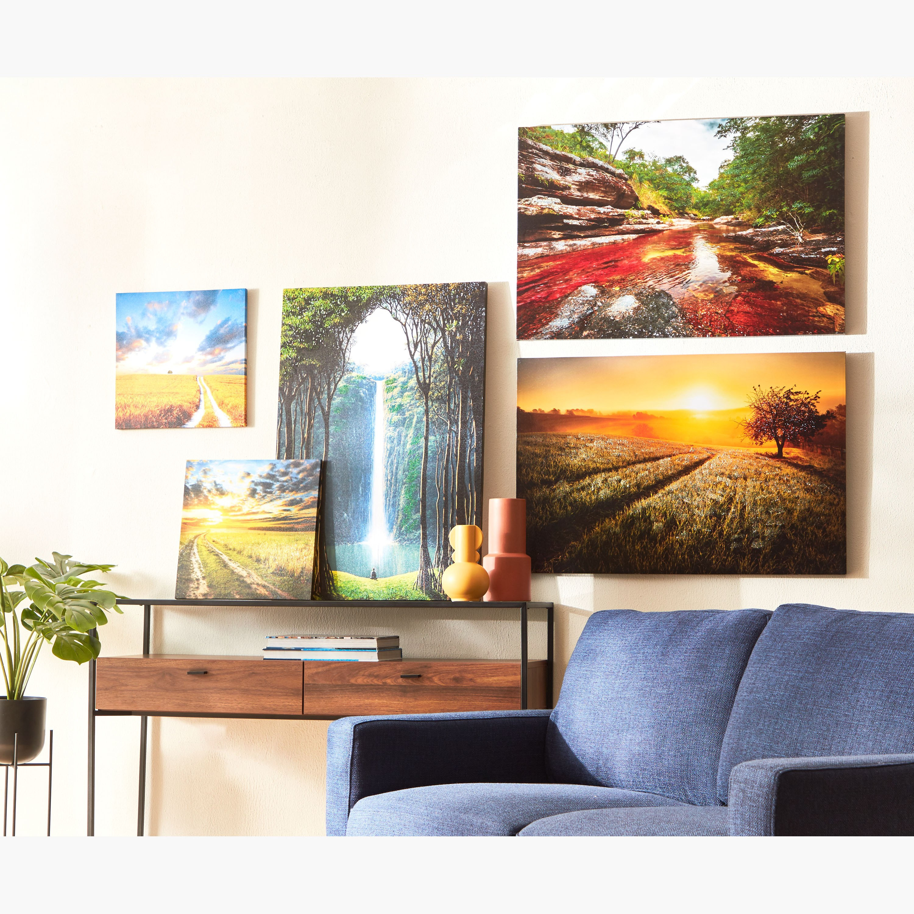 لوحة كانفاس مؤطرة بطبعات رود تو هيفين من آرون - 40x2x40 سم-PROMO_HB_AE_B1G1_250925-image-4