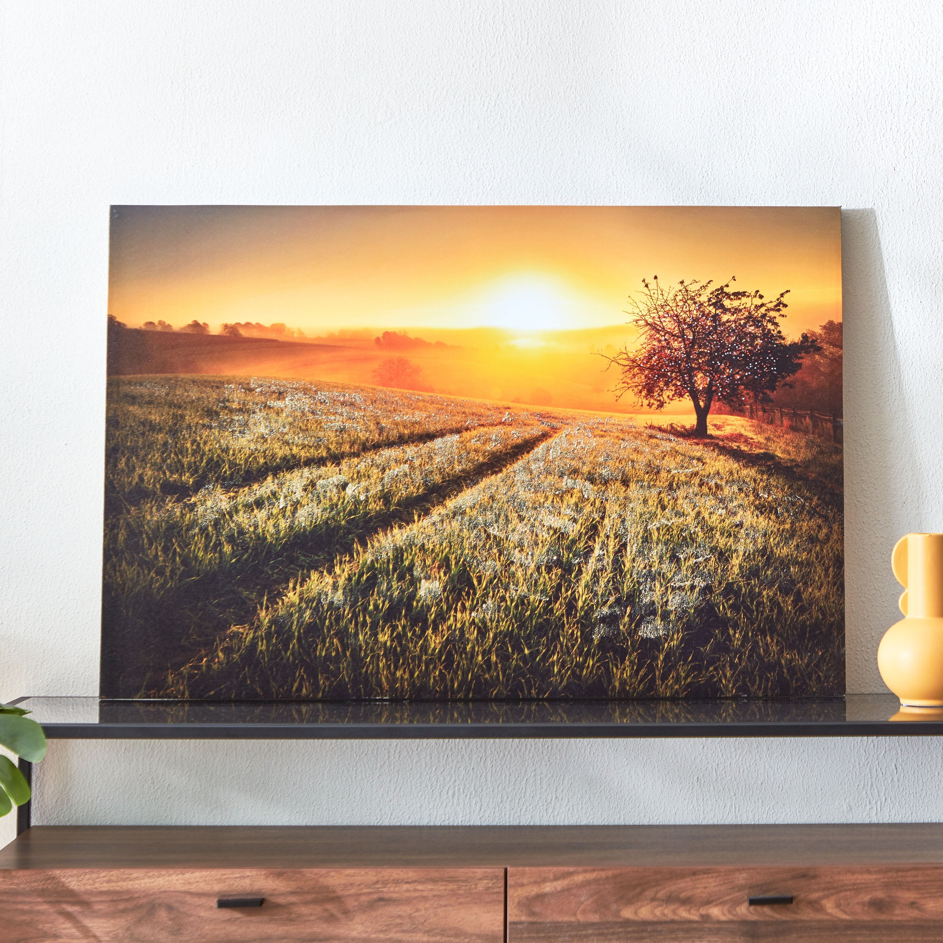 زينة كانفاس بطبعات جليتر جريناري من آرون - 90x2.5x60 سم-hbxhomeware-hbxdecorandfurnishings-image-1