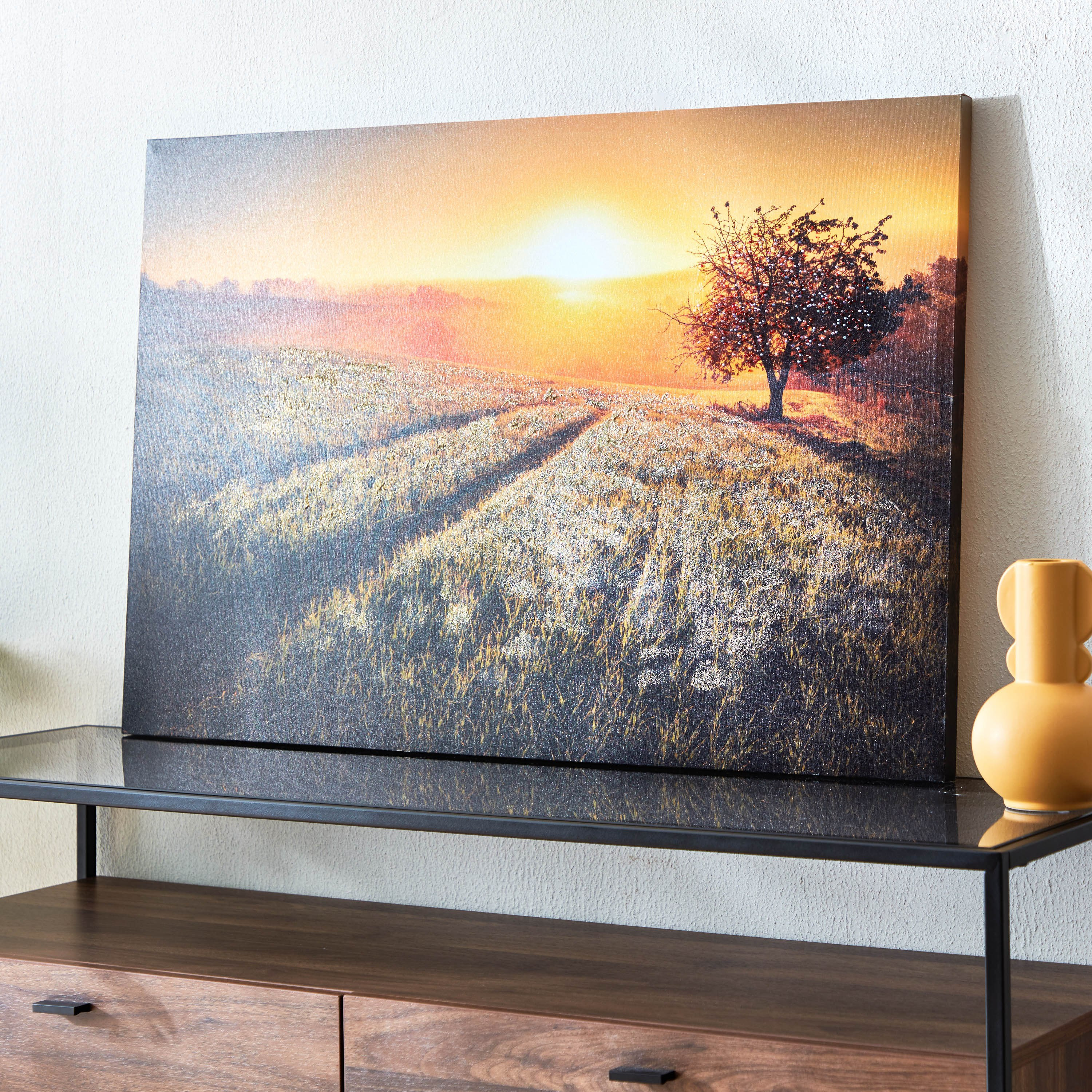 زينة كانفاس بطبعات جليتر جريناري من آرون - 90x2.5x60 سم-hbxhomeware-hbxdecorandfurnishings-image-2