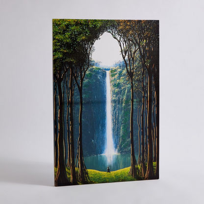 Aaron Waterfall Glitter Printed Canvas - 60x2.5x90 cms