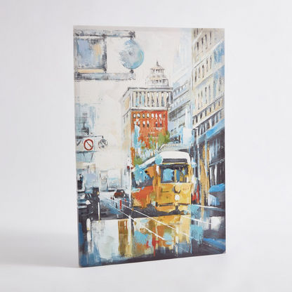 Aaron Gingko Glitter Printed Canvas - 60x2.5x90 cms
