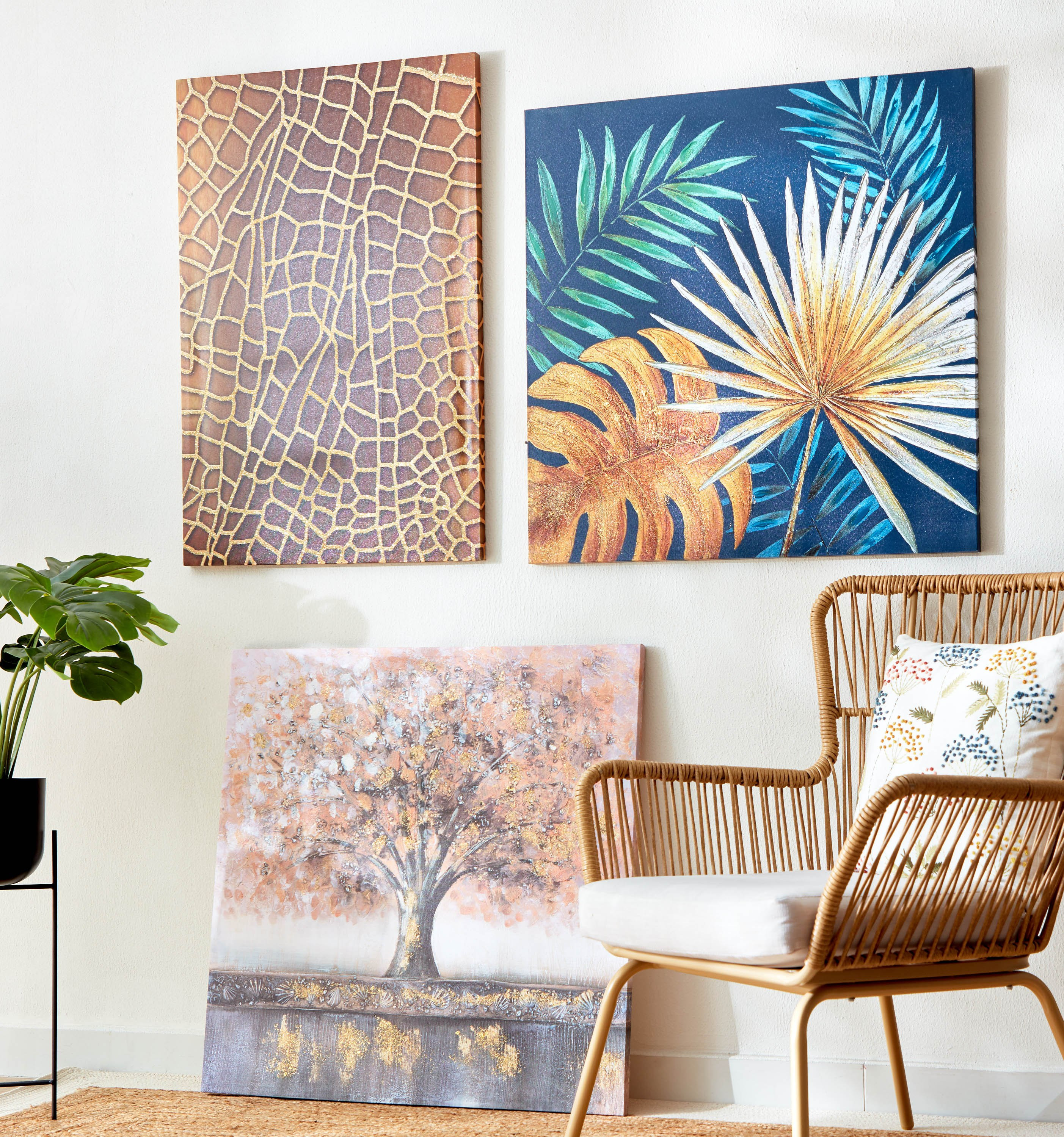Aaron Animal Print Hand Painted Canvas Framed Wall Art - 60x2.5x90 cm-hbxhomeware-hbxdecorandfurnishings-image-4