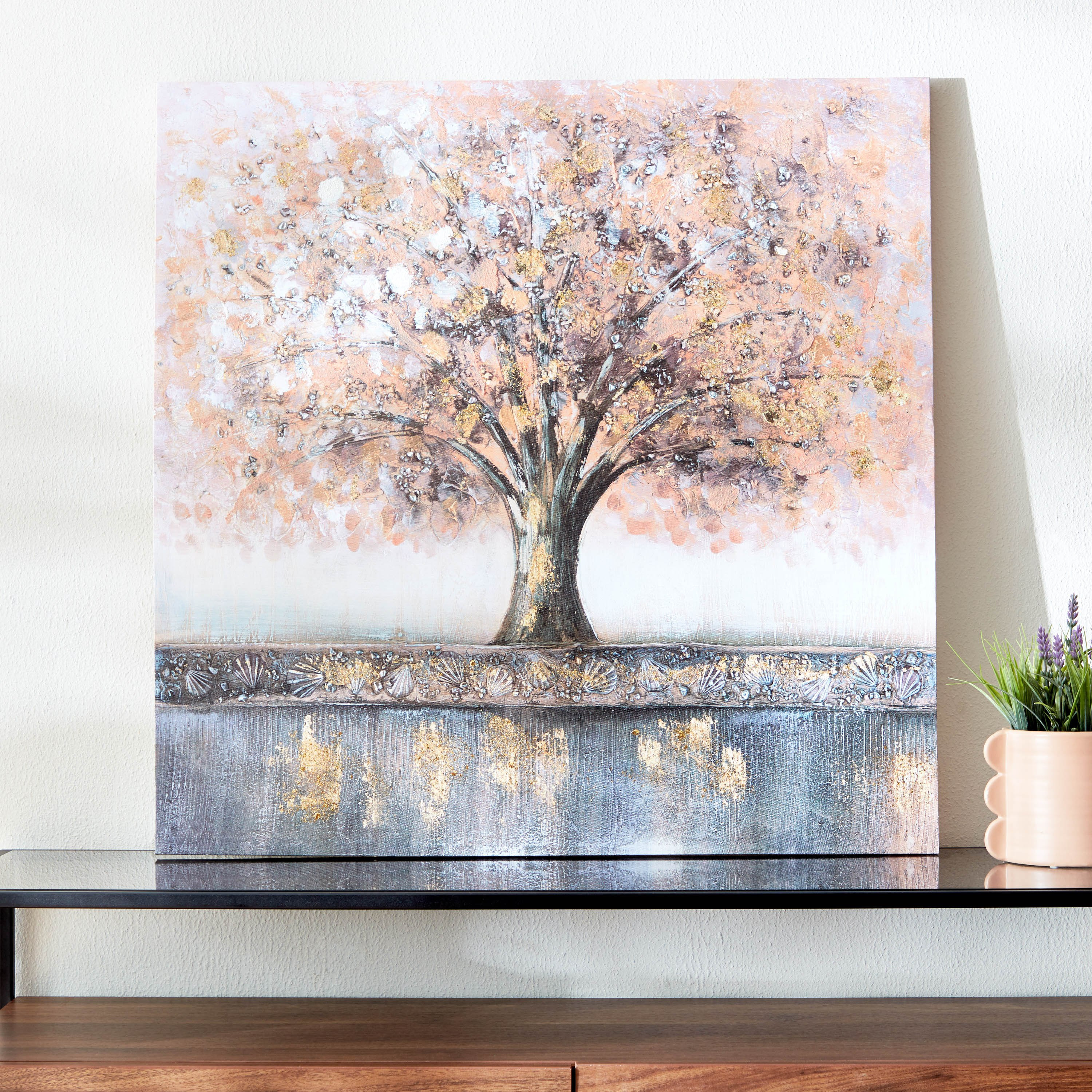 زينة حائط كانفاس مؤطرة بنمط تجريدي مرسوم يدويًا من آرون - 80x2.5x80 سم-PROMO_HB_AE_B1G1_250925-image-1