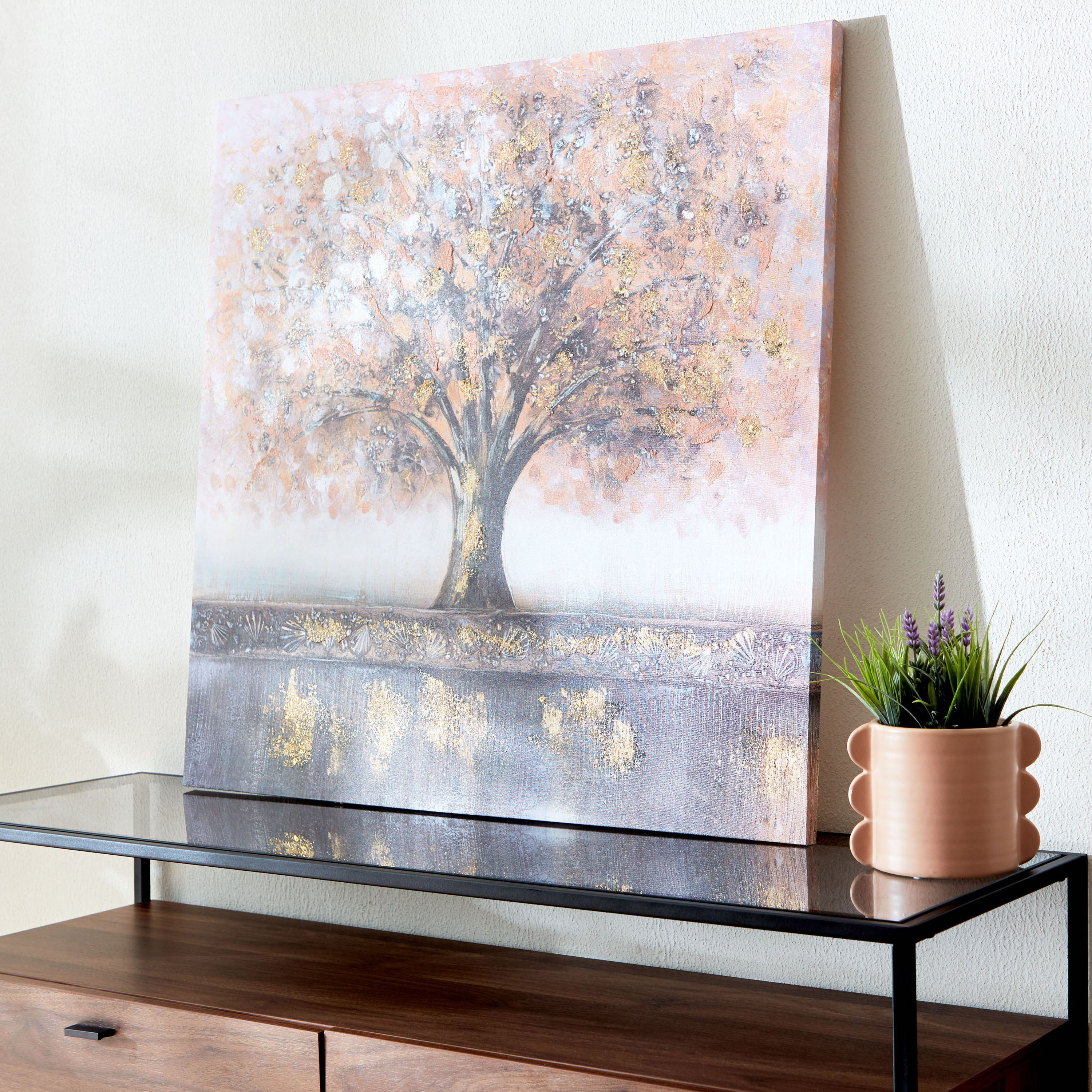 زينة حائط كانفاس مؤطرة بنمط تجريدي مرسوم يدويًا من آرون - 80x2.5x80 سم-PROMO_HB_AE_B1G1_250925-image-2