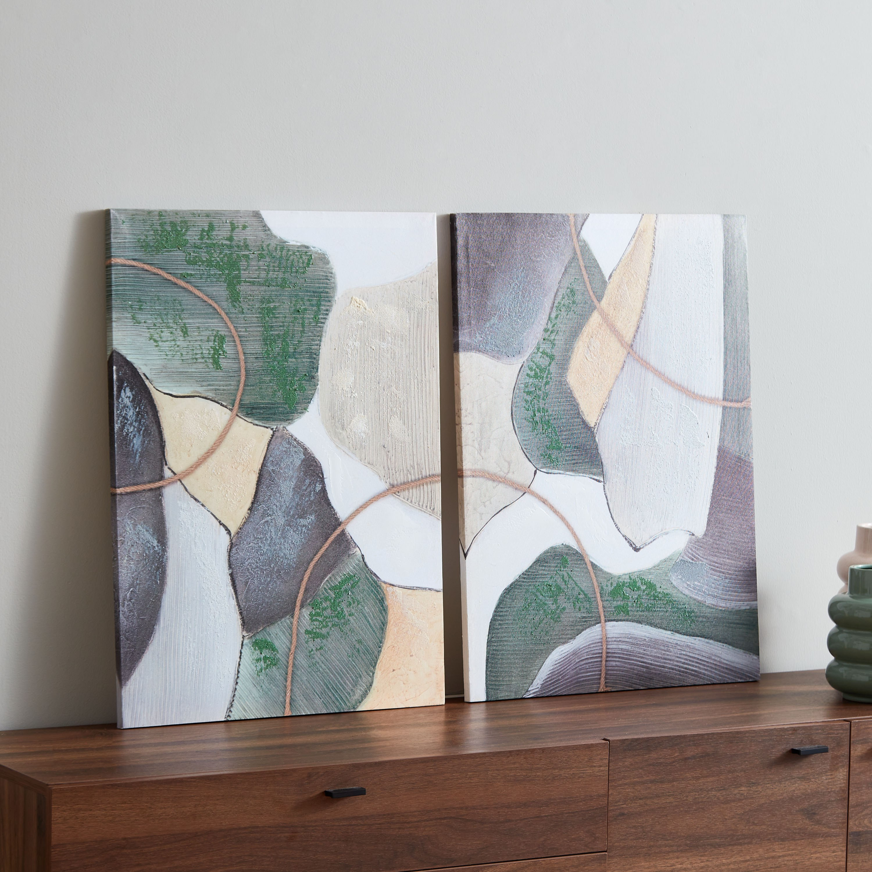 Aaron 2-Piece Abstract Handpainted Canvas Wall Art Set - 50x70x2 cm-PROMO_HB_AE_B1G1_250925-image-2