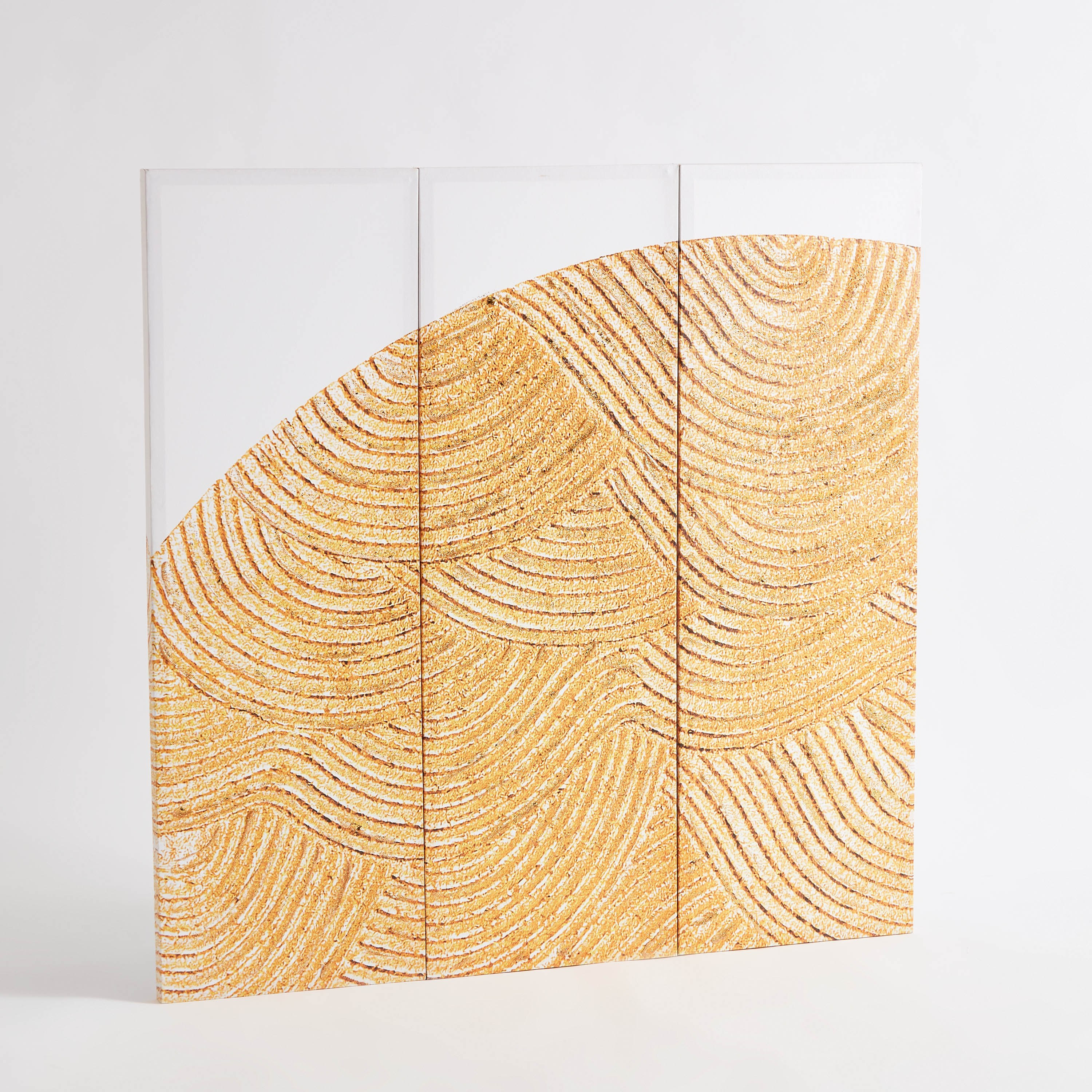 طقم زينة حائط مؤطرة بطبعات 3 قطع من آرون - 30x2.5x90 سم-hbxhomeware-hbxdecorandfurnishings-image-5