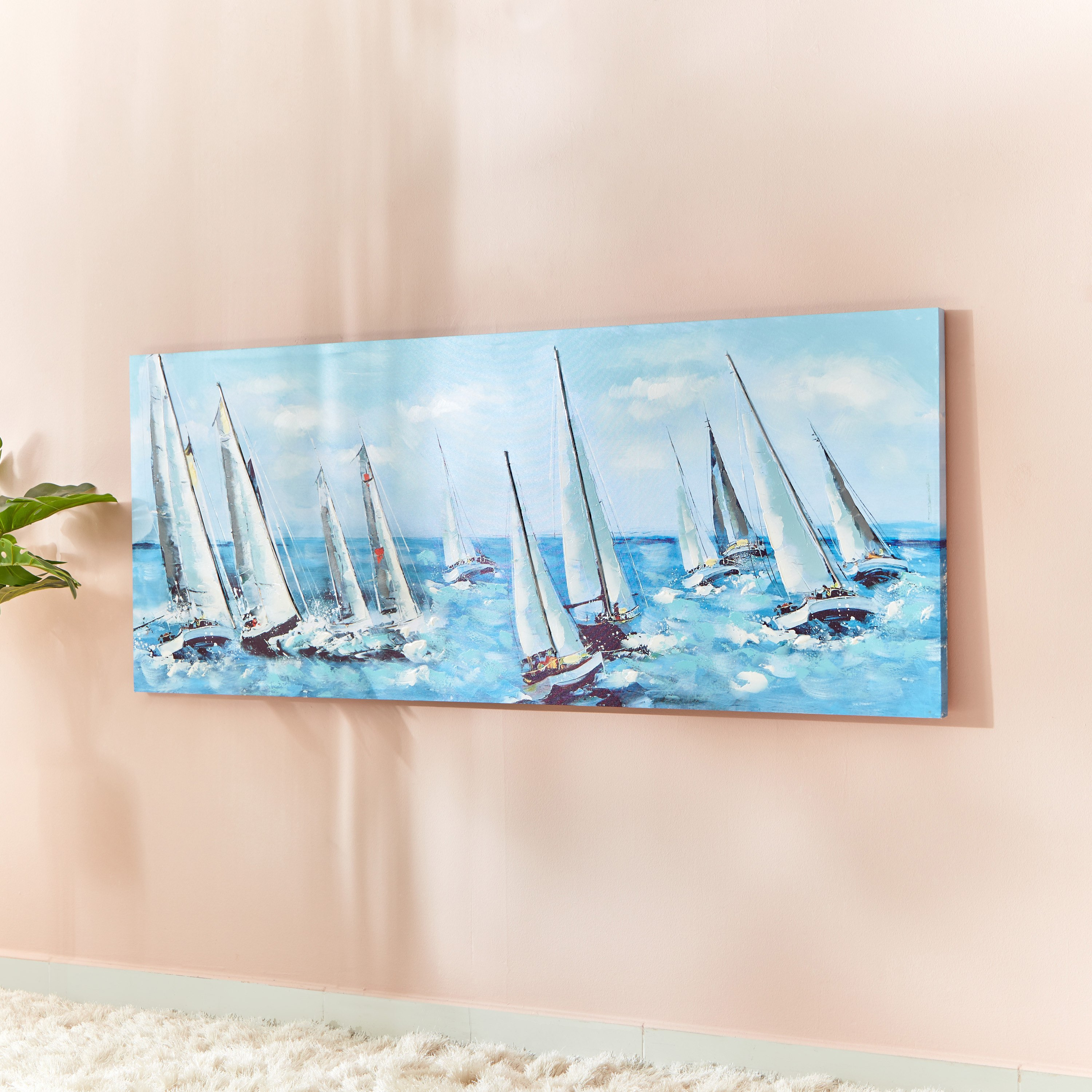 Aaron Boat Handpainted Canvas Framed Wall Art - 150x3x60 cm-PROMO_HB_AE_B1G1_250925-image-2