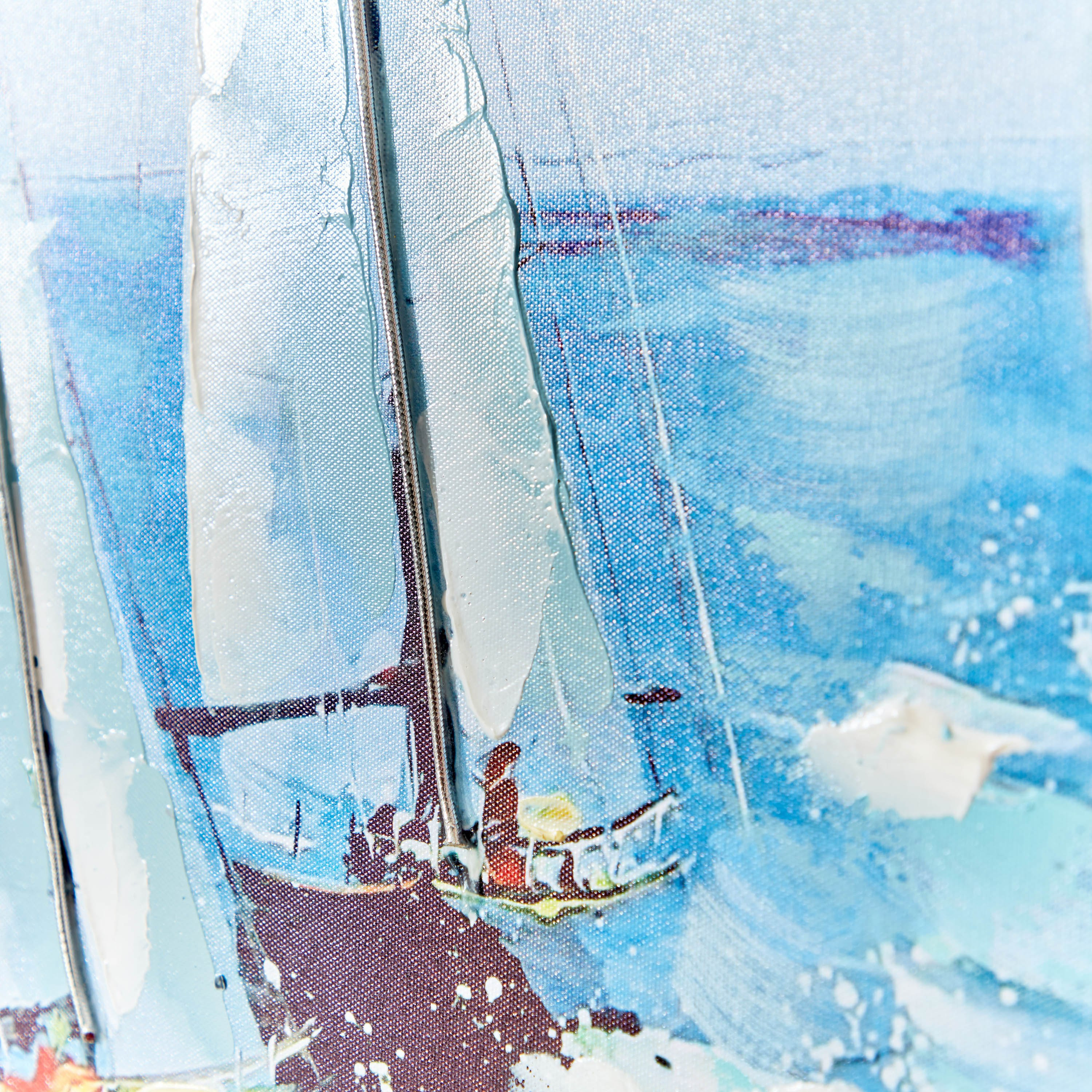 Aaron Boat Handpainted Canvas Framed Wall Art - 150x3x60 cm-PROMO_HB_AE_B1G1_250925-image-3