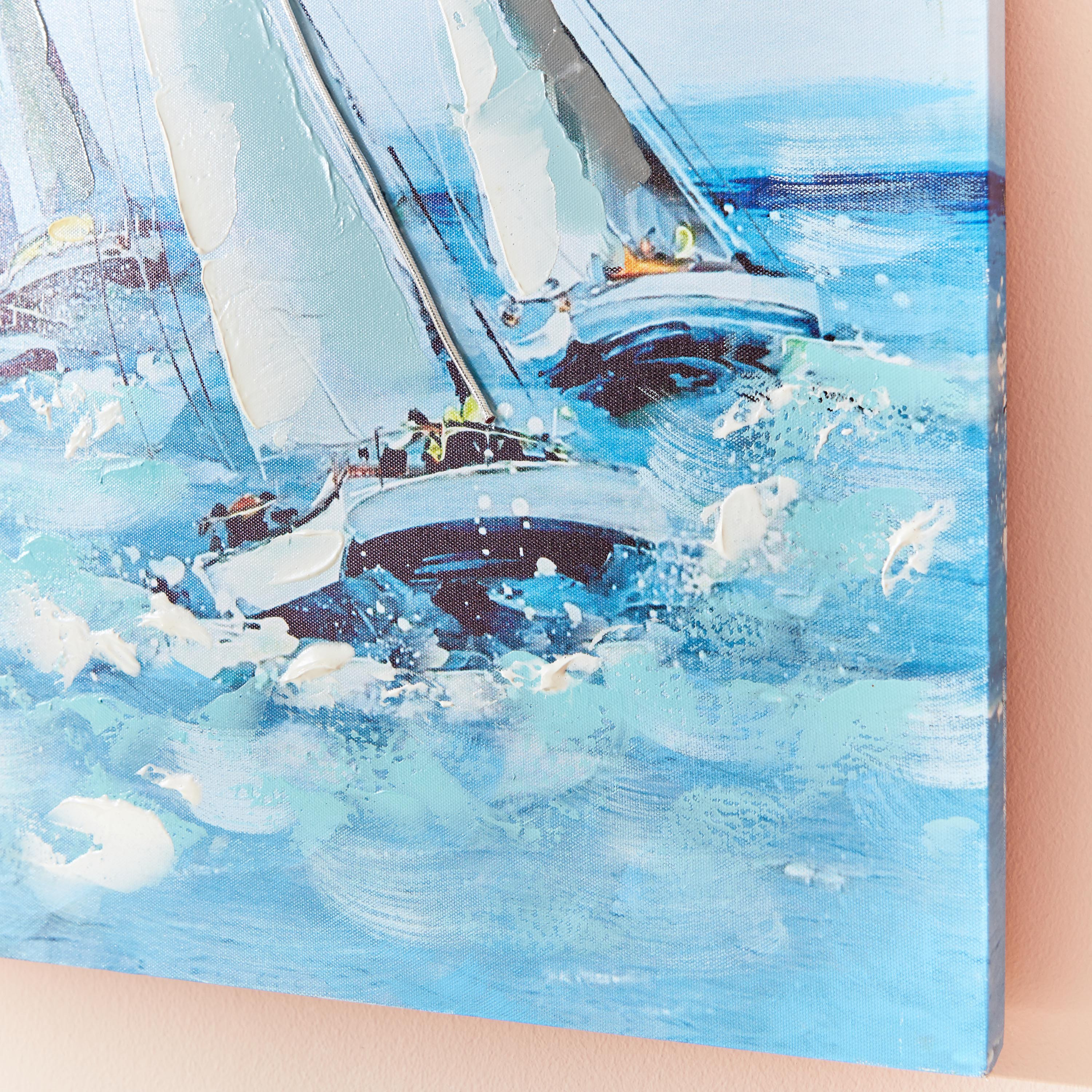 Aaron Boat Handpainted Canvas Framed Wall Art - 150x3x60 cm-PROMO_HB_AE_B1G1_250925-image-4