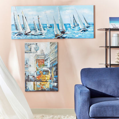 Aaron Boat Handpainted Canvas Framed Wall Art - 150x3x60cms