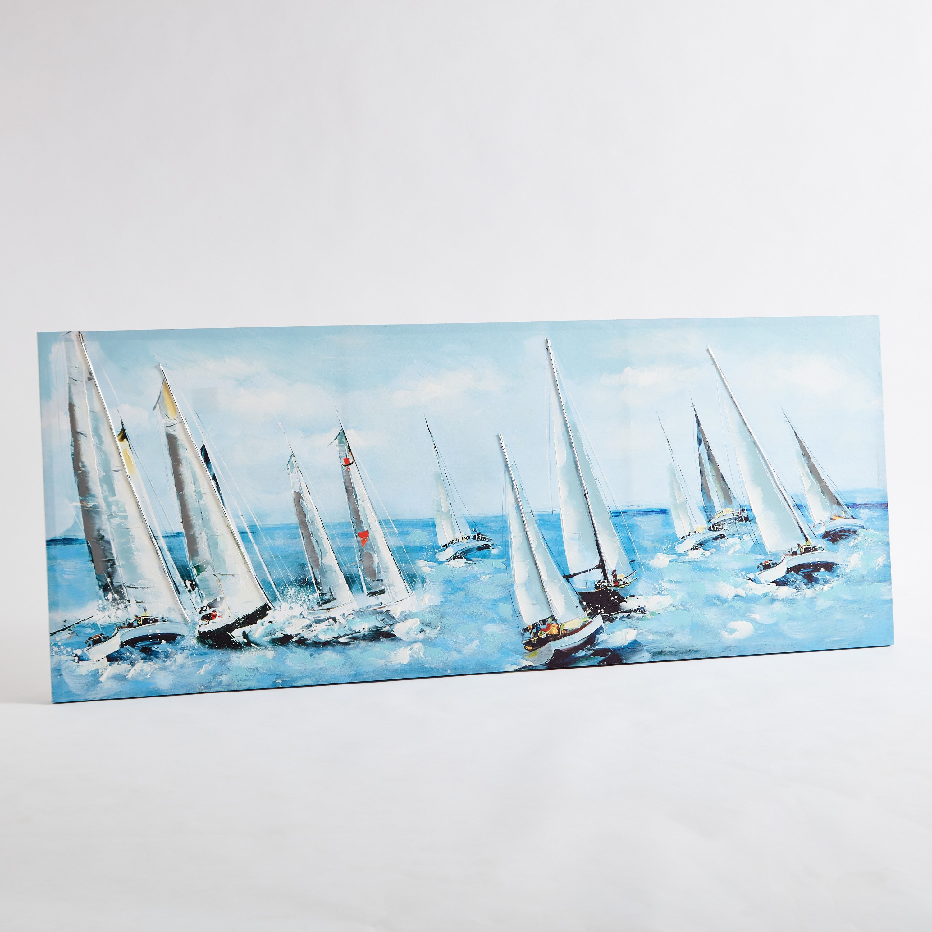 Aaron Boat Handpainted Canvas Framed Wall Art - 150x3x60 cm-PROMO_HB_AE_B1G1_250925-image-6