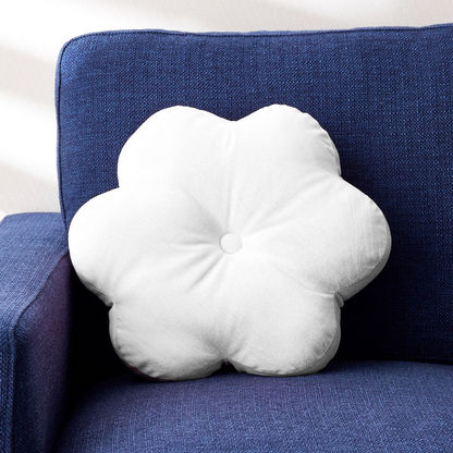 Flower Shaped Filled Cushion - 40x40x5 cms