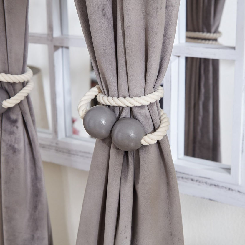 Dazzle Dahlia Curtain Tie Back - Set of 2-Tie Backs and Tassels-image-2