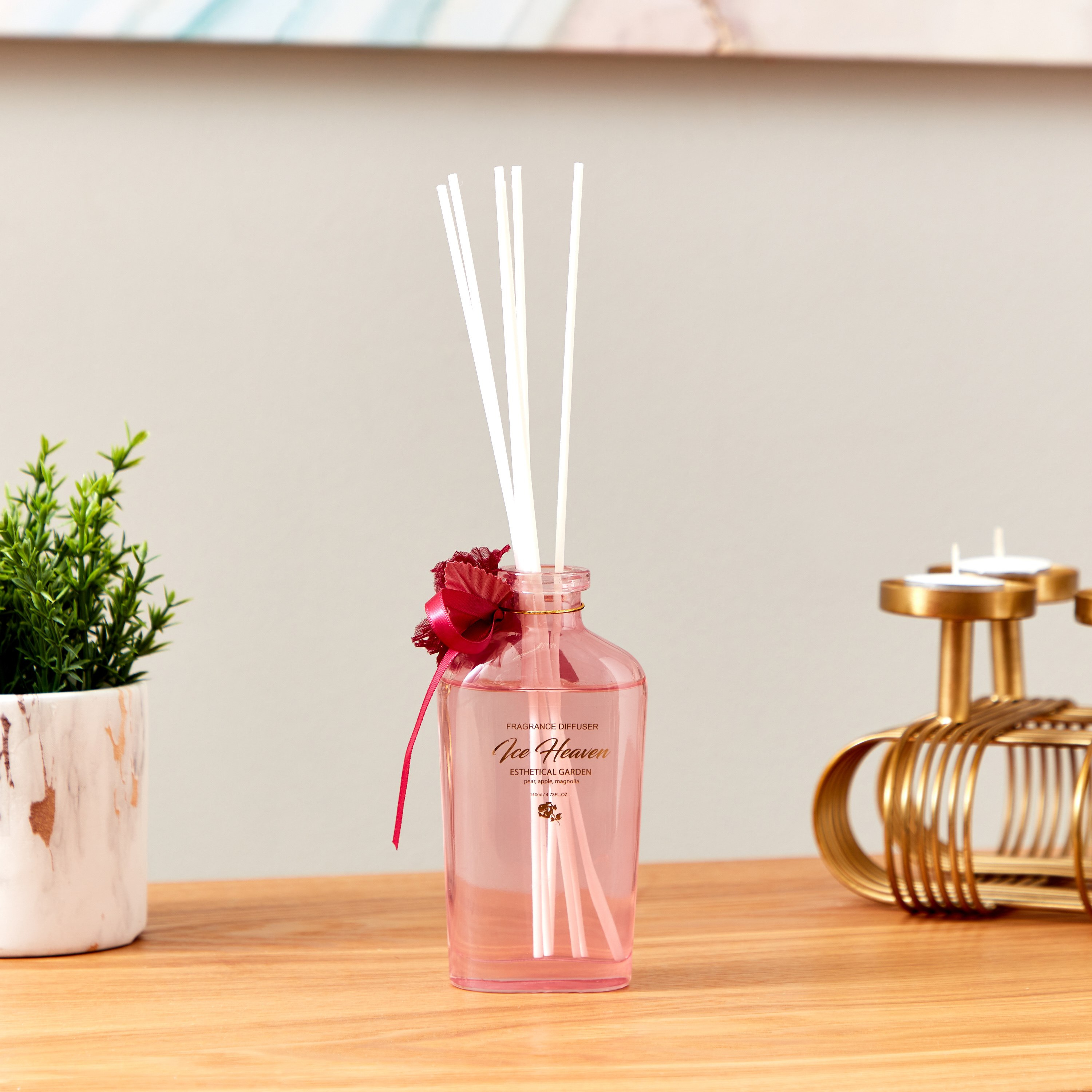 Alps Ice Heaven Esthetical Garden Reed Diffuser with Fiber Sticks - 140 ml-hbxbedroom-homefragrance-diffusers-image-1