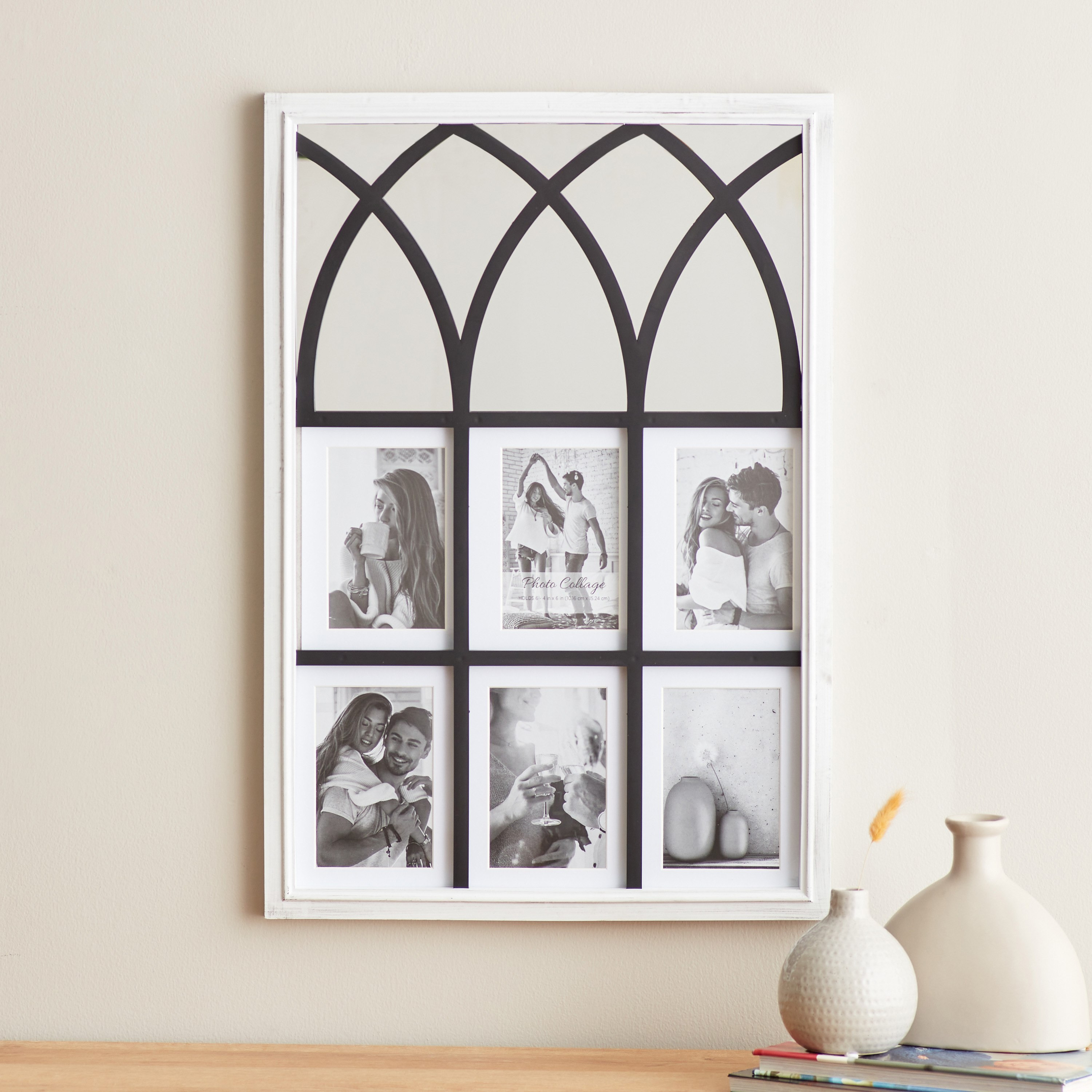 برواز صور مجمعة مع مرآة من زيد - 44.5x2.5x65 سم-hbxdiningroom-decorandaccessories-photoframes-image-1