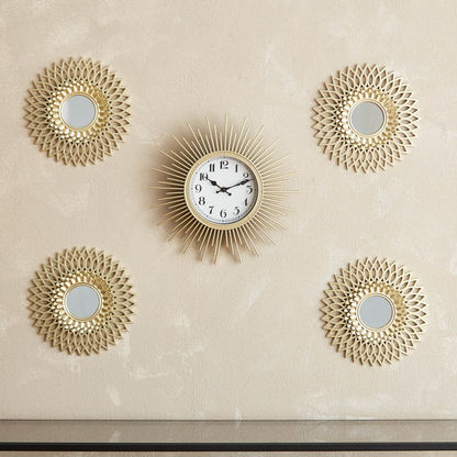 Zedd 4-Piece Decorative Mirror with Clock Set