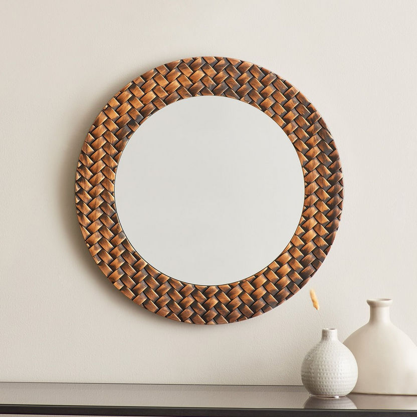 Zedd Pattern Border Wall Mirror - 50 cm-Mirrors-image-0